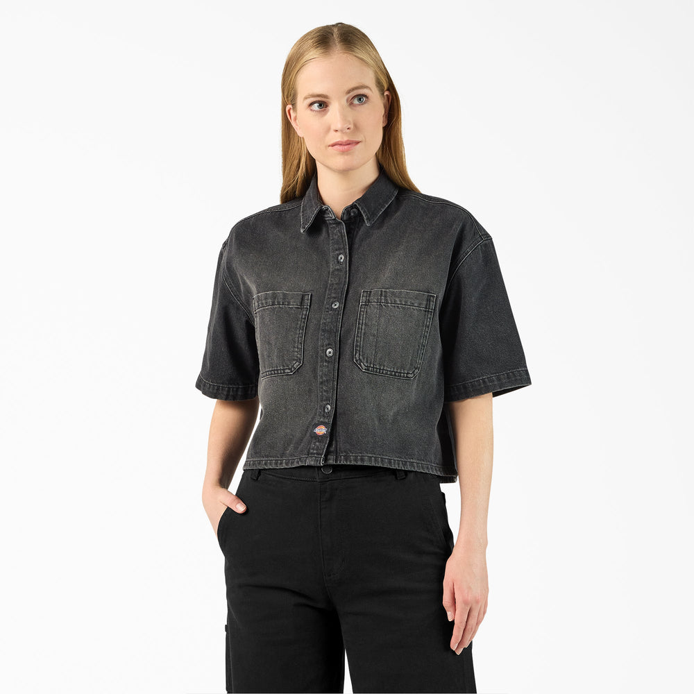 Women's Cropped Denim Work Shirt | Dickies online