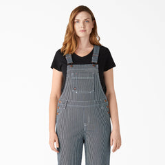Women's Hickory Stripe Boyfriend Fit Bib Overalls | Dickies near me