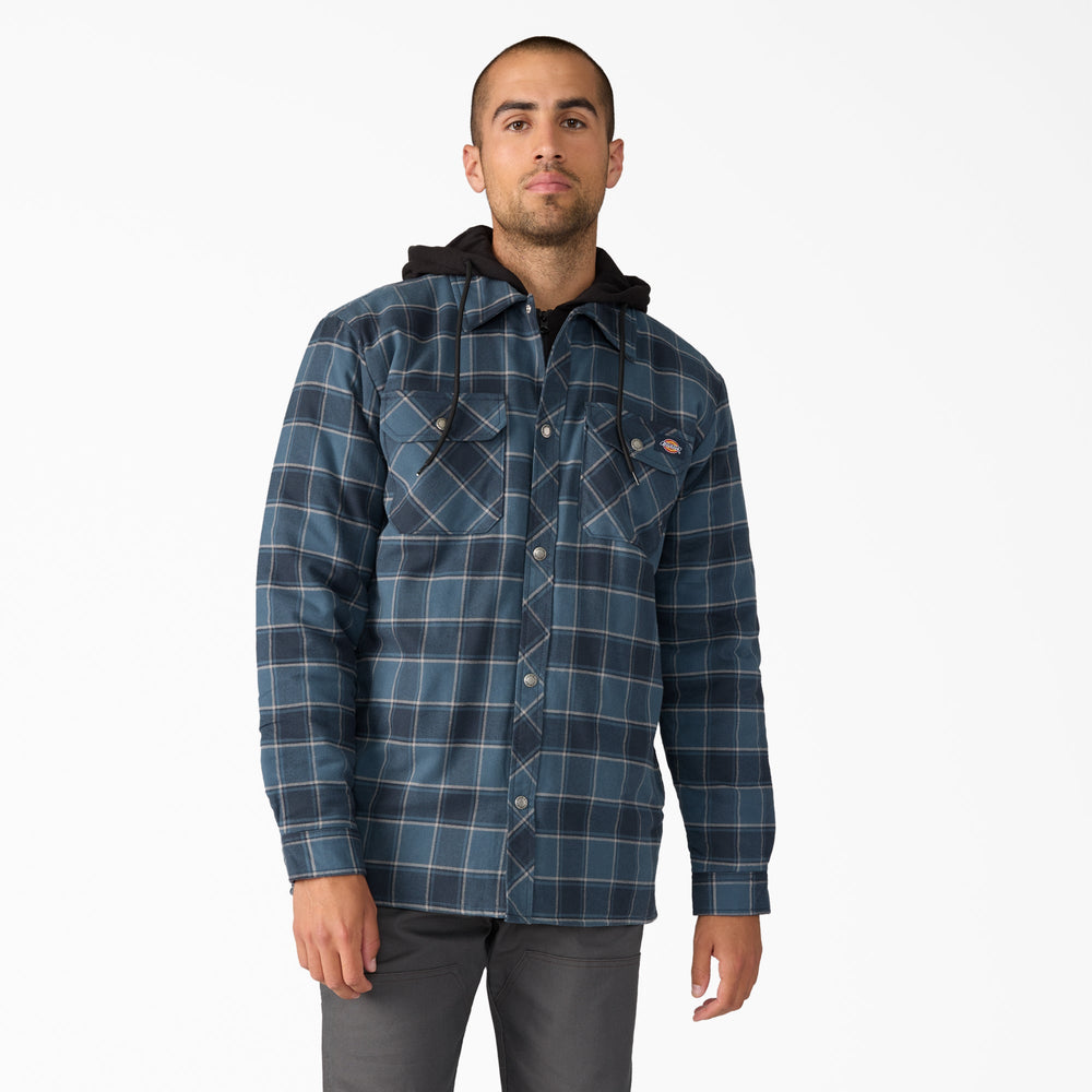 Water Repellent Flannel Hooded Shirt Jacket | Dickies discount