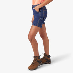 Women’s Relaxed Fit Denim Carpenter Shorts, 7" | Dickies discount
