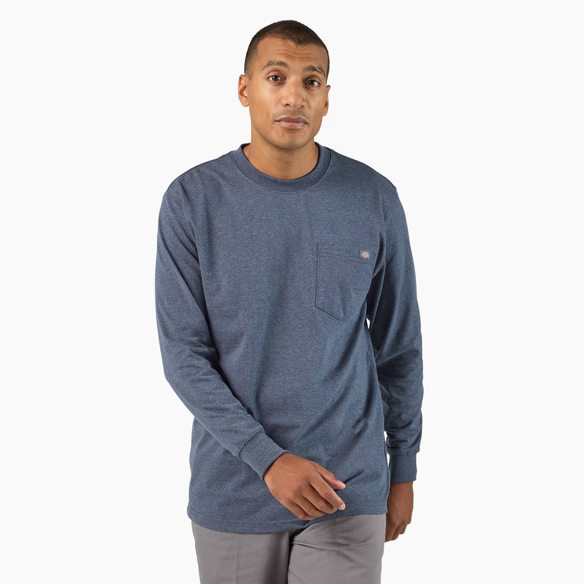 Heavyweight Heathered Long Sleeve Pocket T-Shirt | Dickies for sale