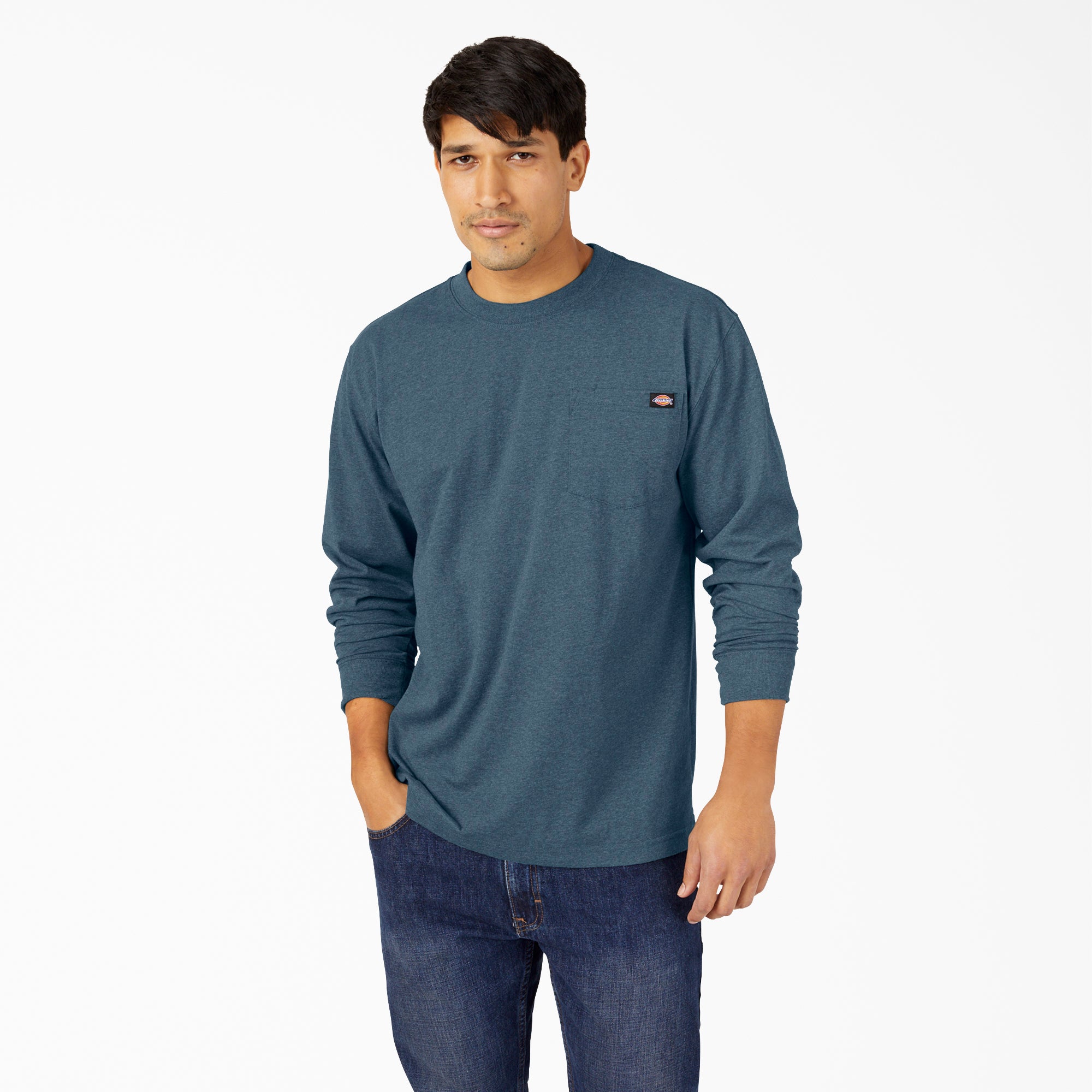 Heavyweight Heathered Long Sleeve Pocket T-Shirt | Dickies for sale