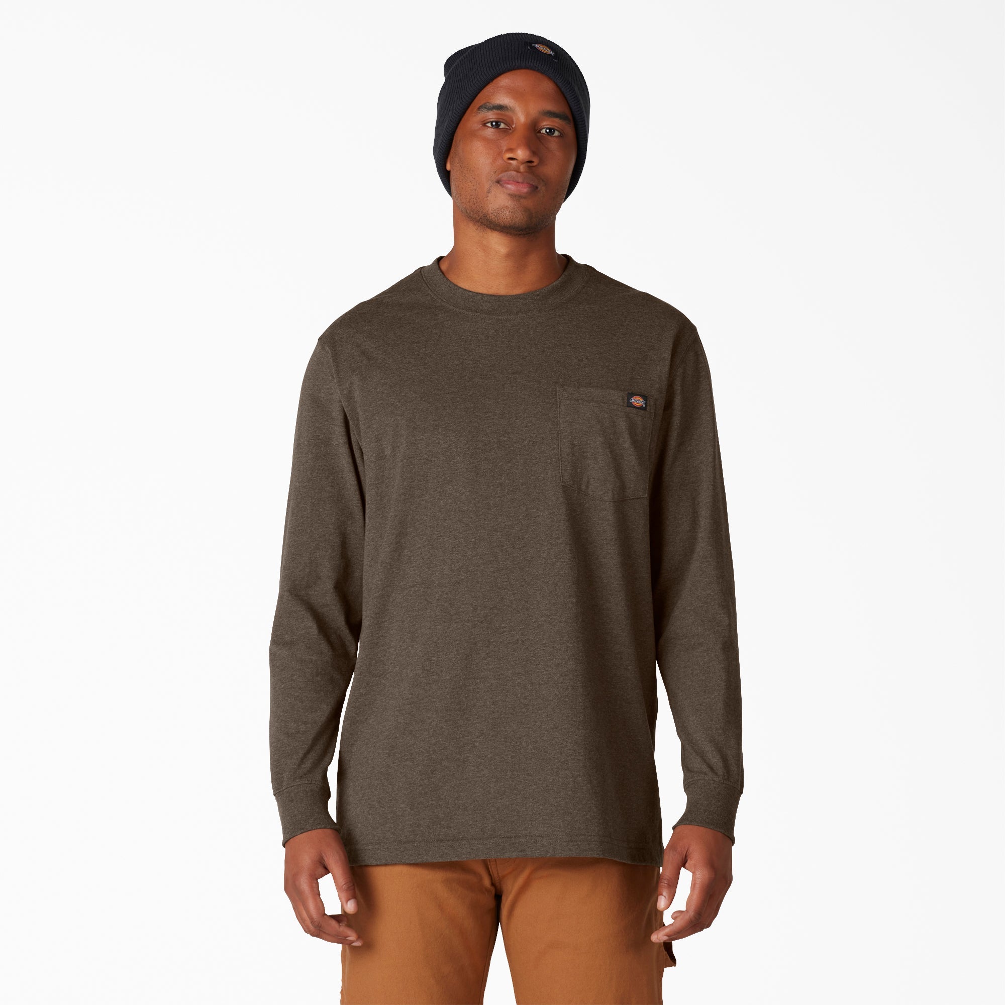 Heavyweight Heathered Long Sleeve Pocket T-Shirt | Dickies for sale