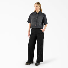 Women's Cropped Denim Work Shirt | Dickies online