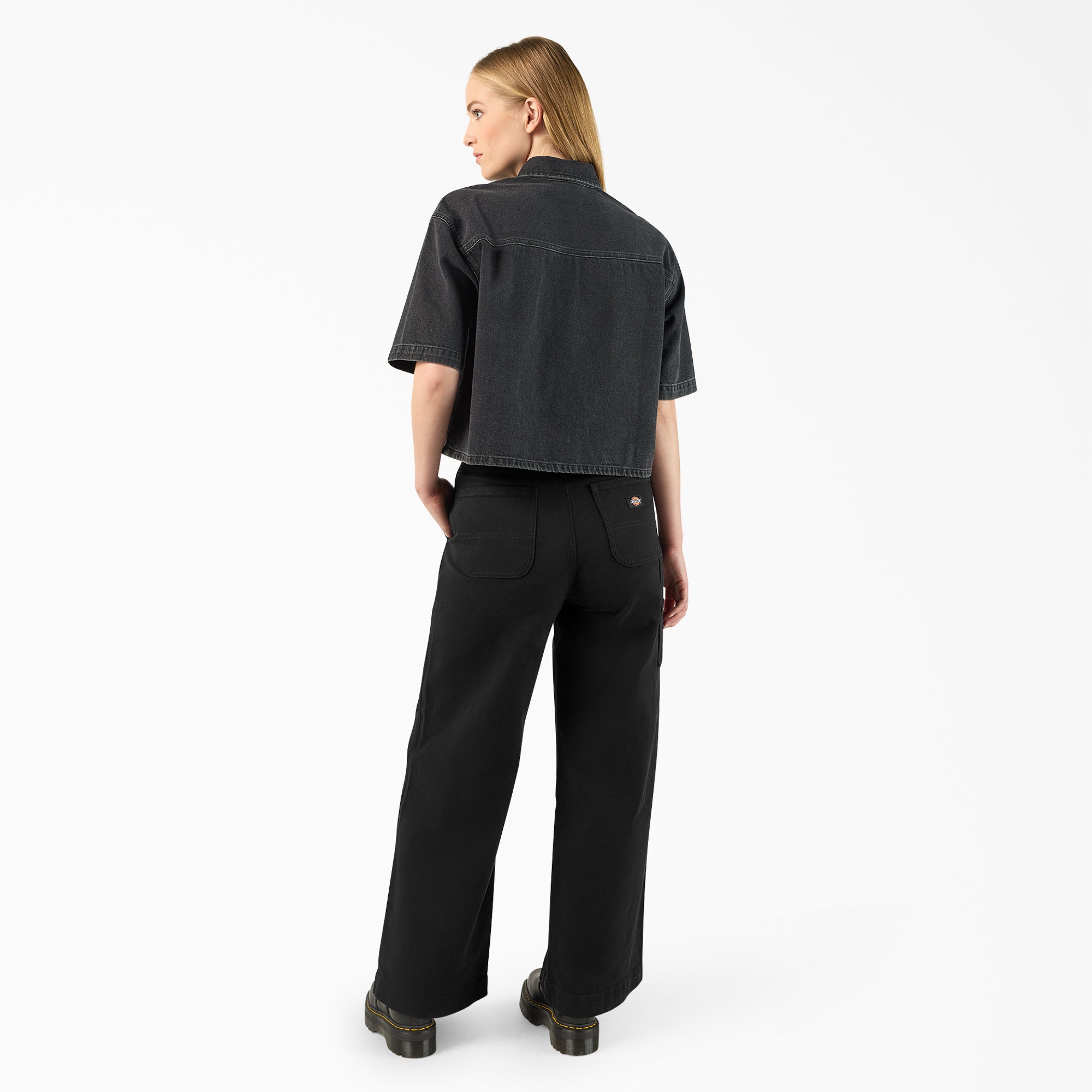 Women's Cropped Denim Work Shirt | Dickies online