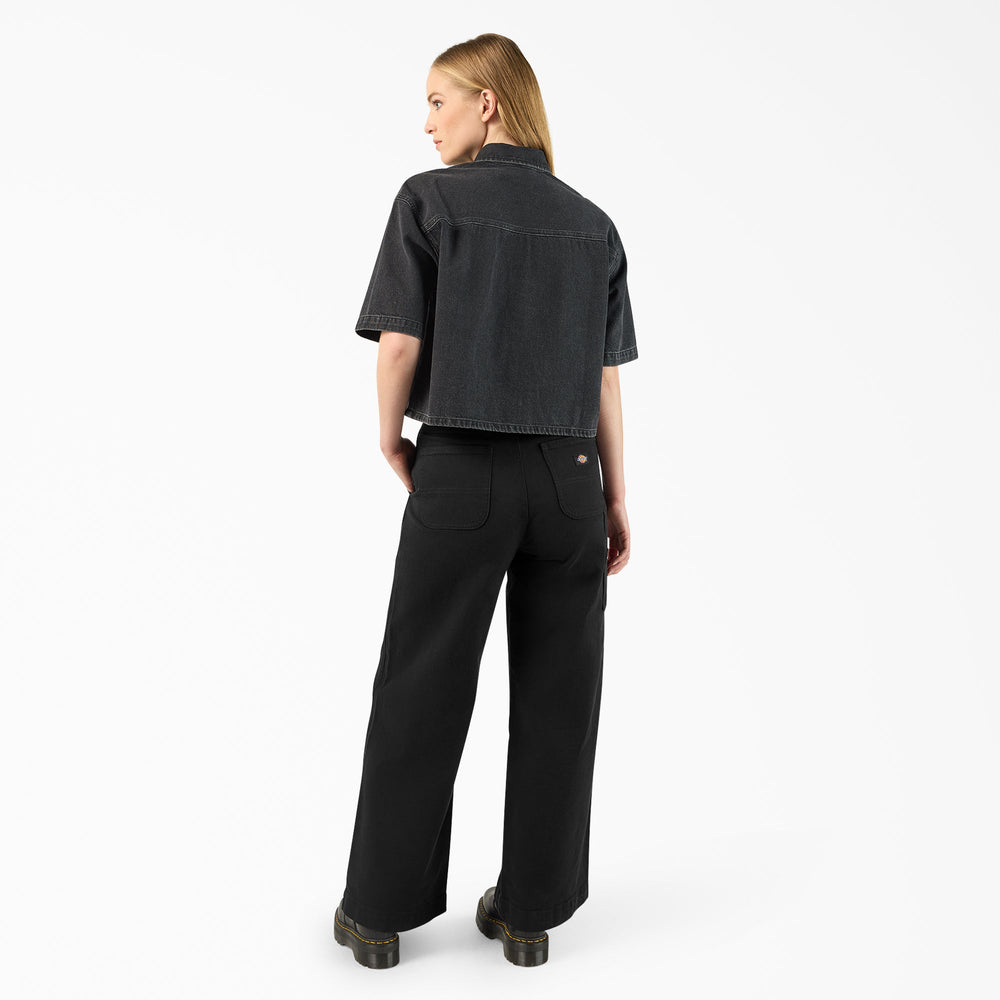 Women's Cropped Denim Work Shirt | Dickies online