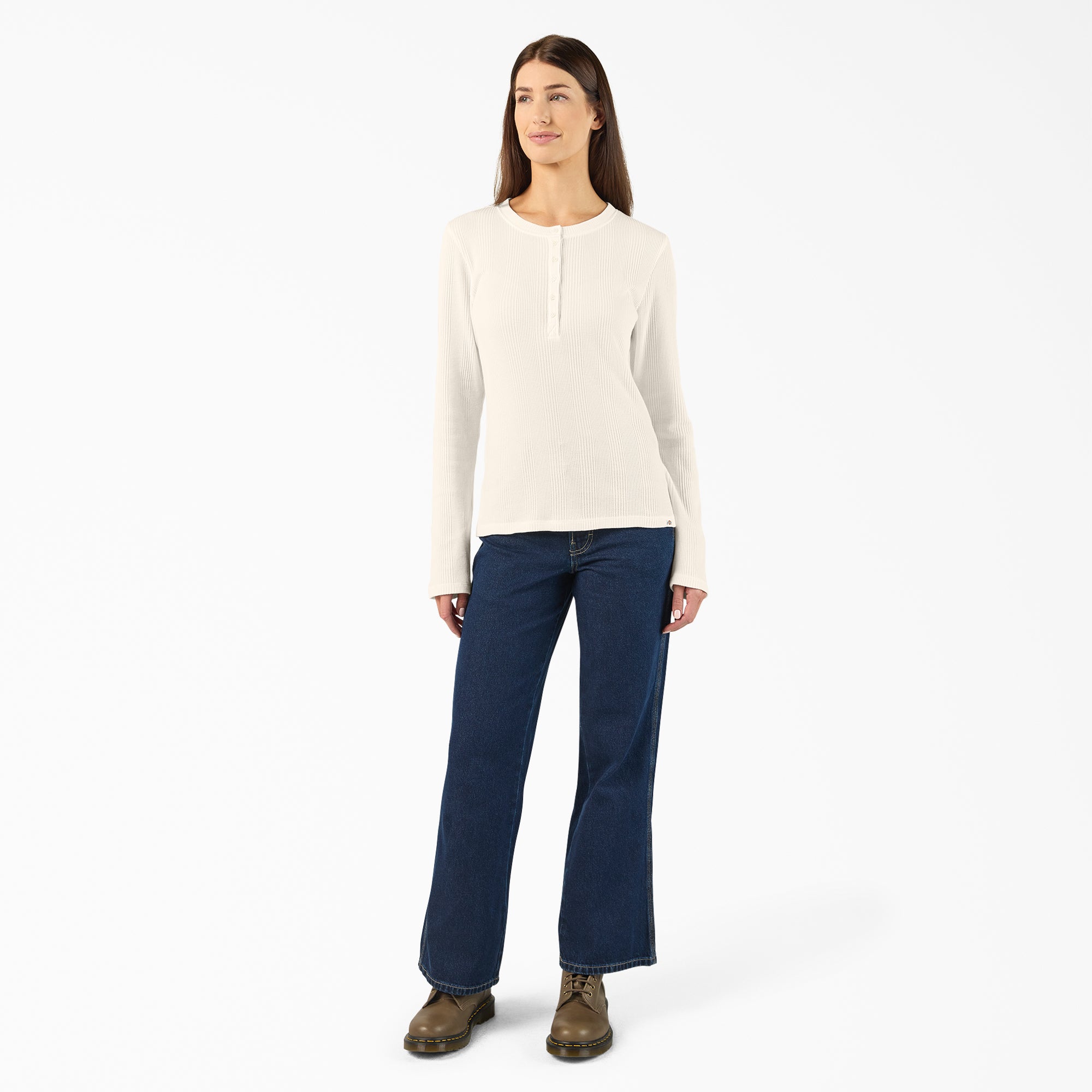 Women’s Crewneck Henley Shirt | Dickies for sale