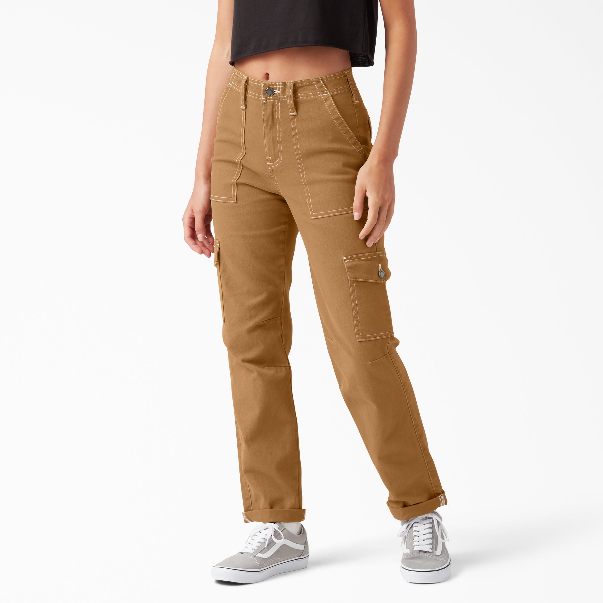 Women's Skinny Fit Cuffed Cargo Pants | Dickies on sale