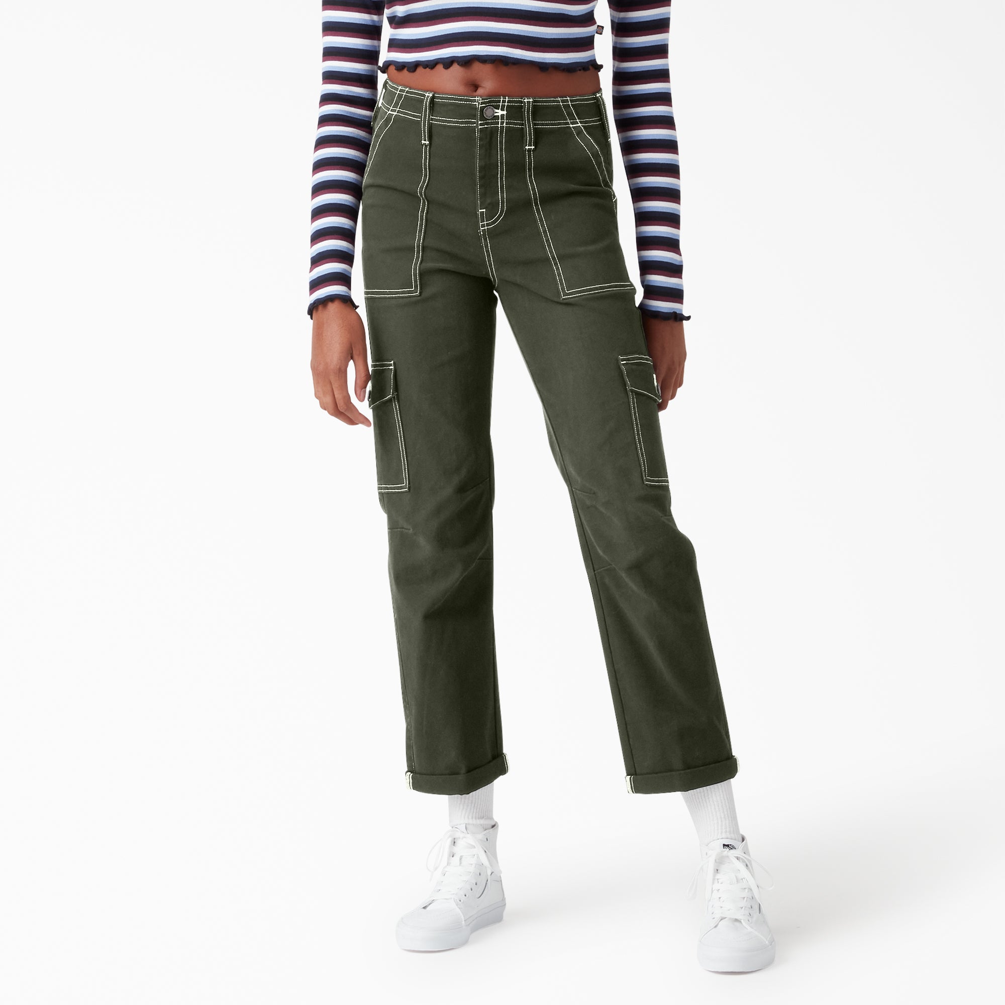 Women's Skinny Fit Cuffed Cargo Pants | Dickies on sale