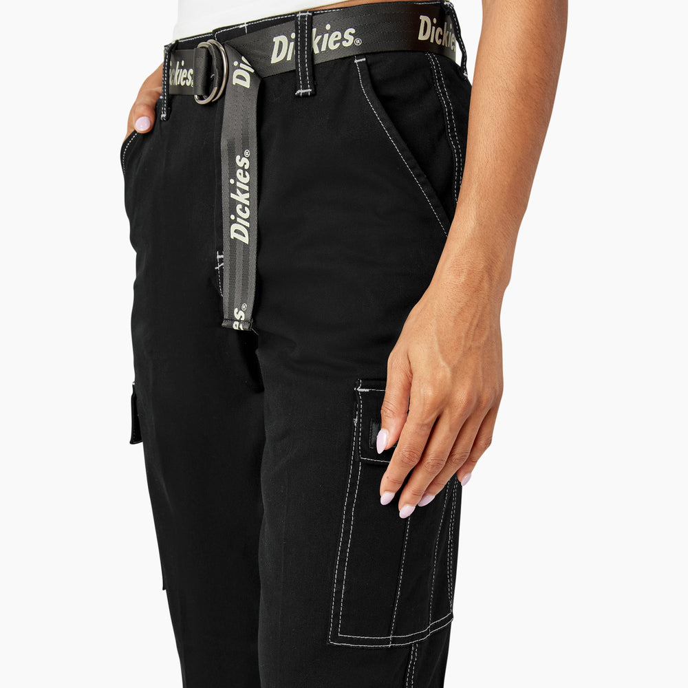 Women's Relaxed Fit Contrast Stitch Cropped Cargo Pants | Dickies discount