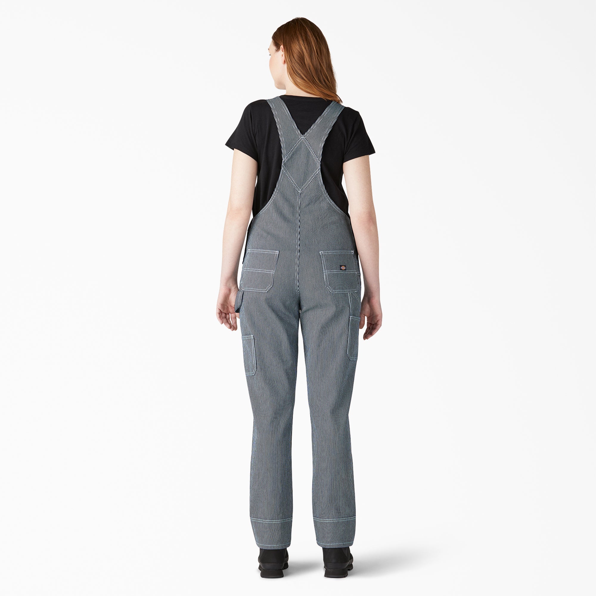 Women's Hickory Stripe Boyfriend Fit Bib Overalls | Dickies near me