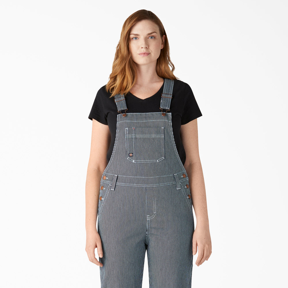 Women's Hickory Stripe Boyfriend Fit Bib Overalls | Dickies near me