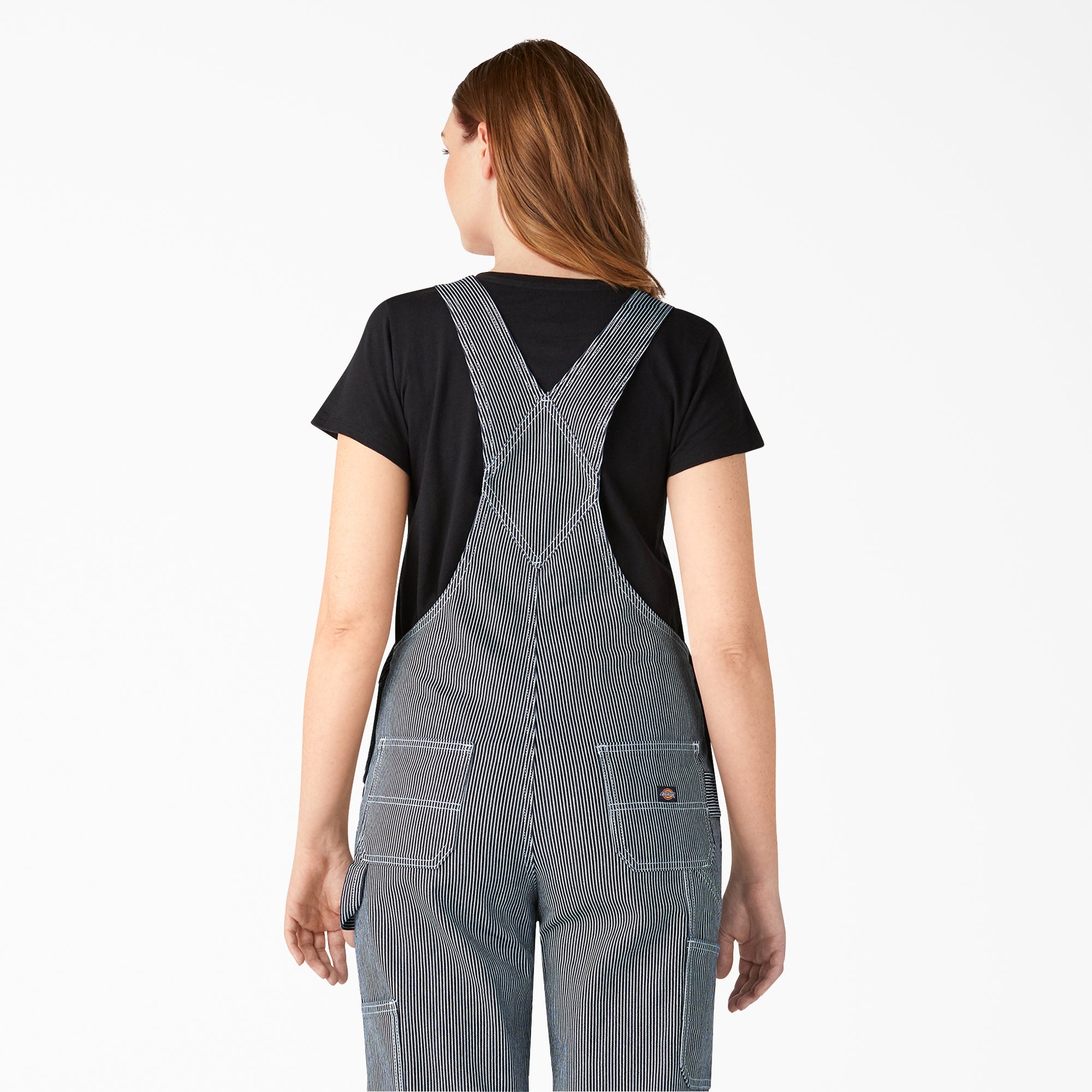 Women's Hickory Stripe Boyfriend Fit Bib Overalls | Dickies near me