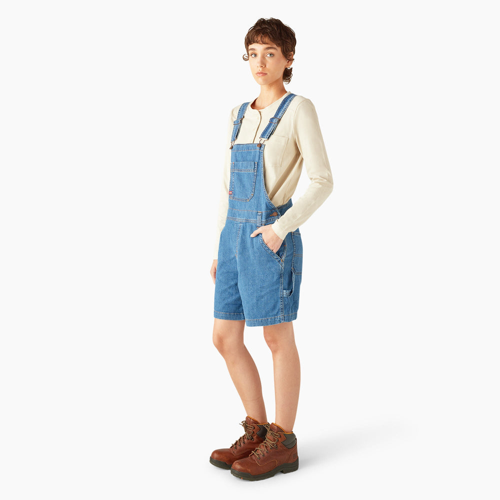 Women's Relaxed Fit Bib Shortalls, 7" | Dickies near me