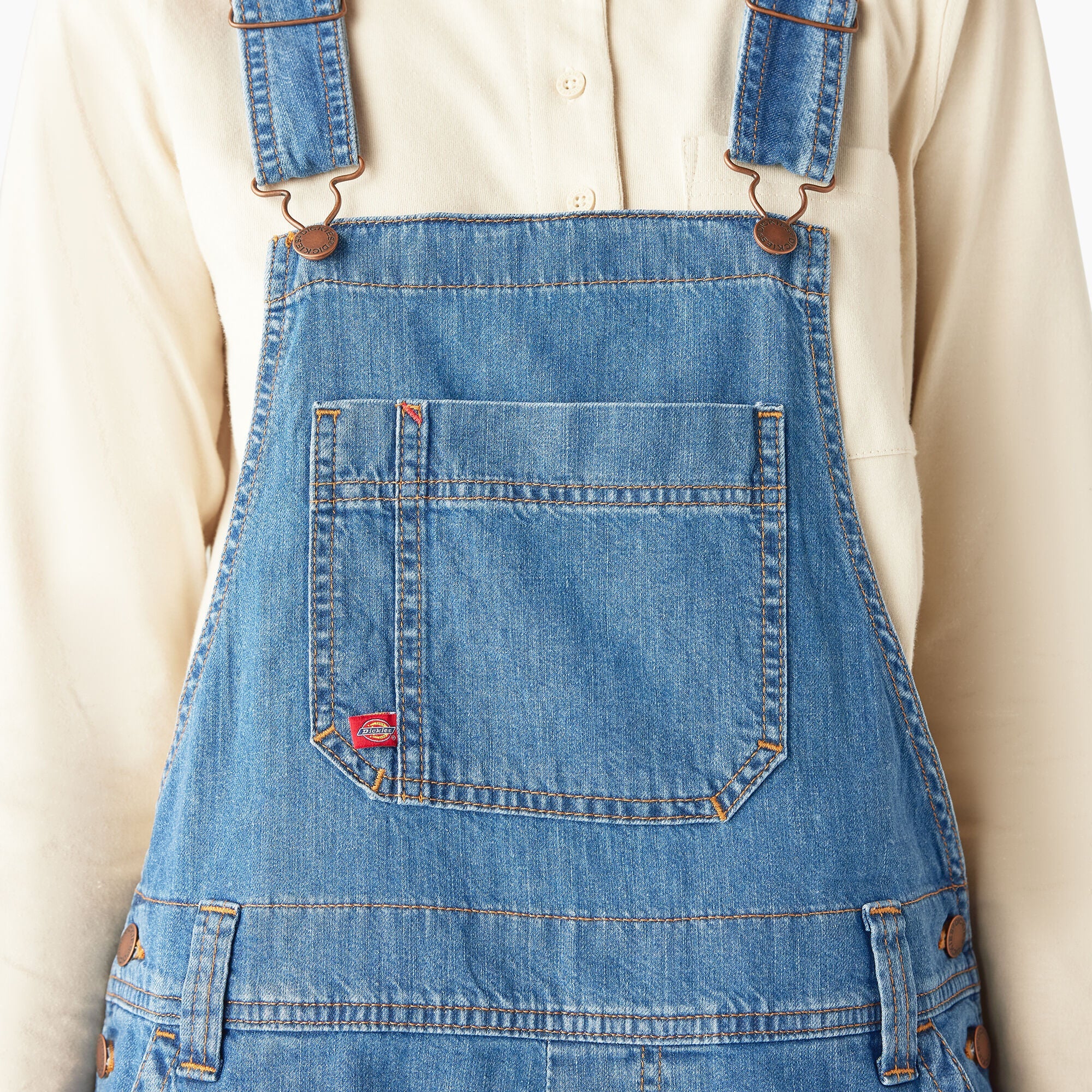 Women's Relaxed Fit Bib Shortalls, 7" | Dickies near me