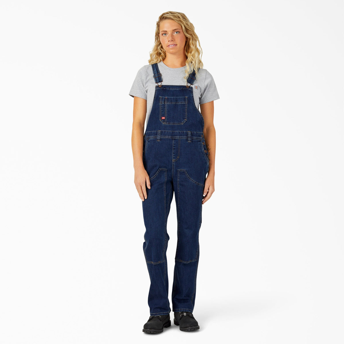 Women's Straight Fit Denim Double Front Bib Overalls | Dickies US