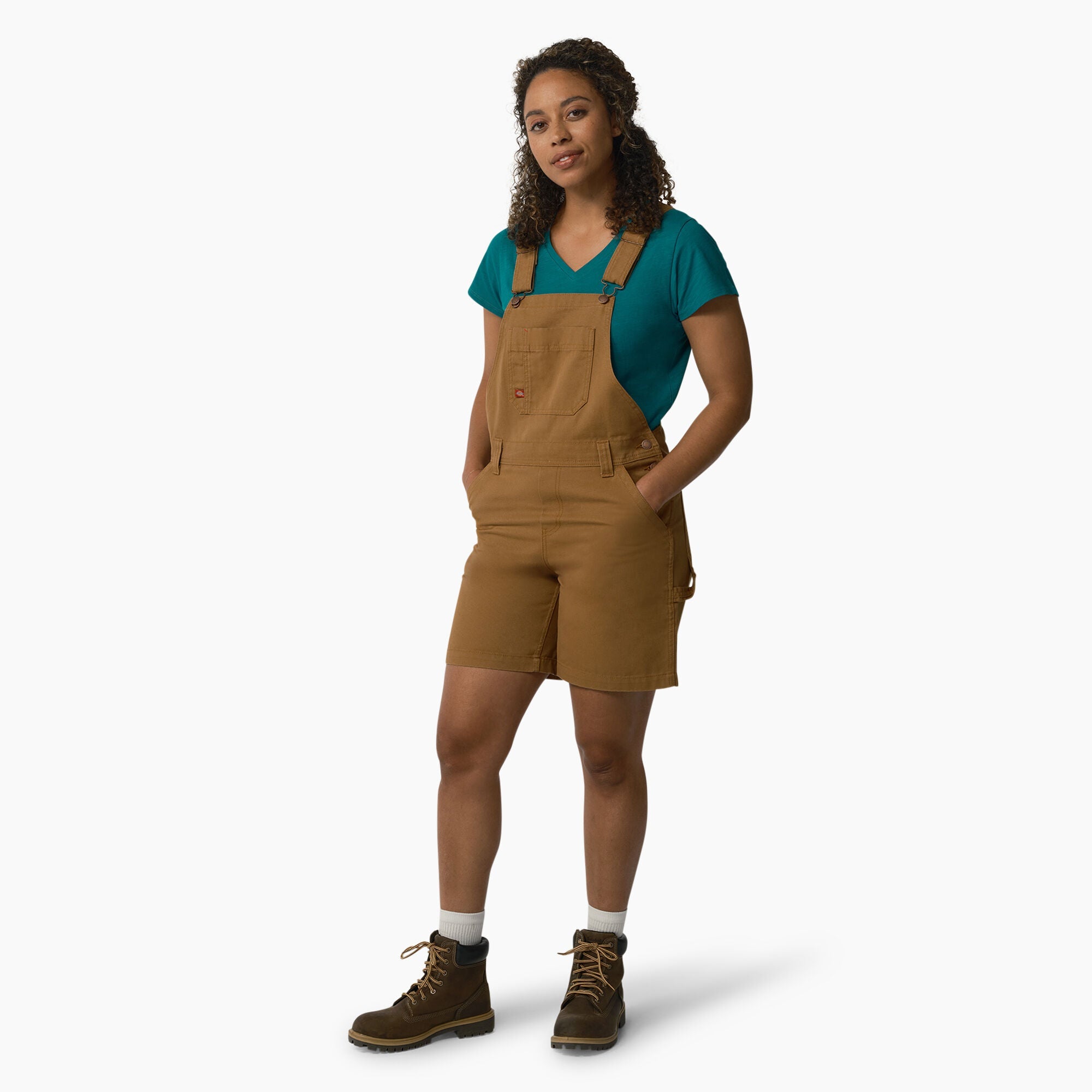 Women's Relaxed Fit Bib Shortalls, 7" | Dickies online