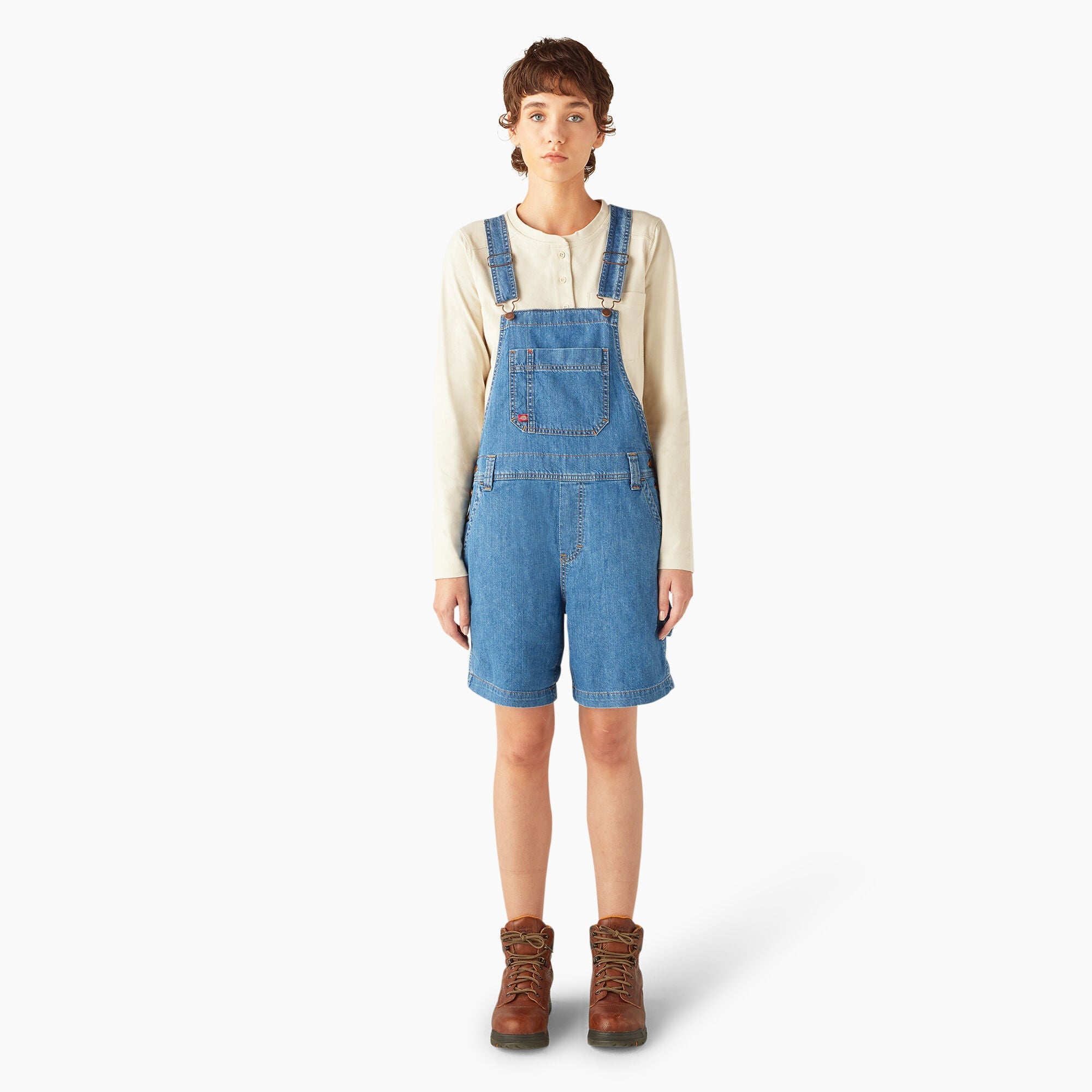 Women's Relaxed Fit Bib Shortalls, 7" | Dickies online