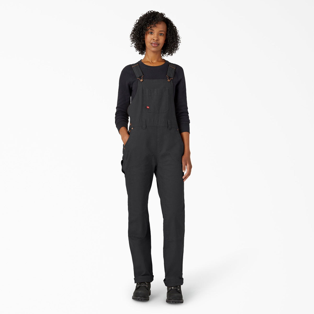 Women's Straight Fit Duck Double Front Bib Overalls | Dickies outlet
