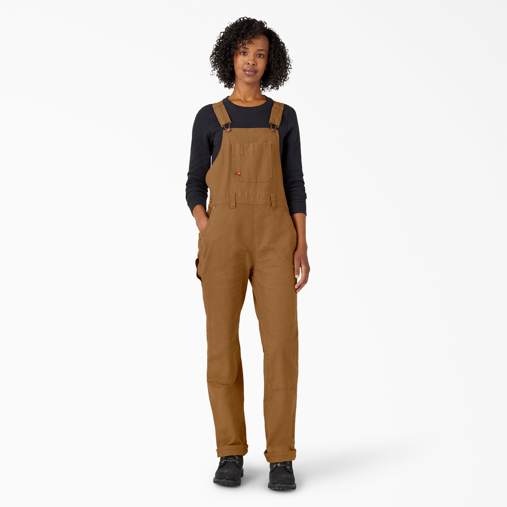 Women's Straight Fit Duck Double Front Bib Overalls | Dickies outlet