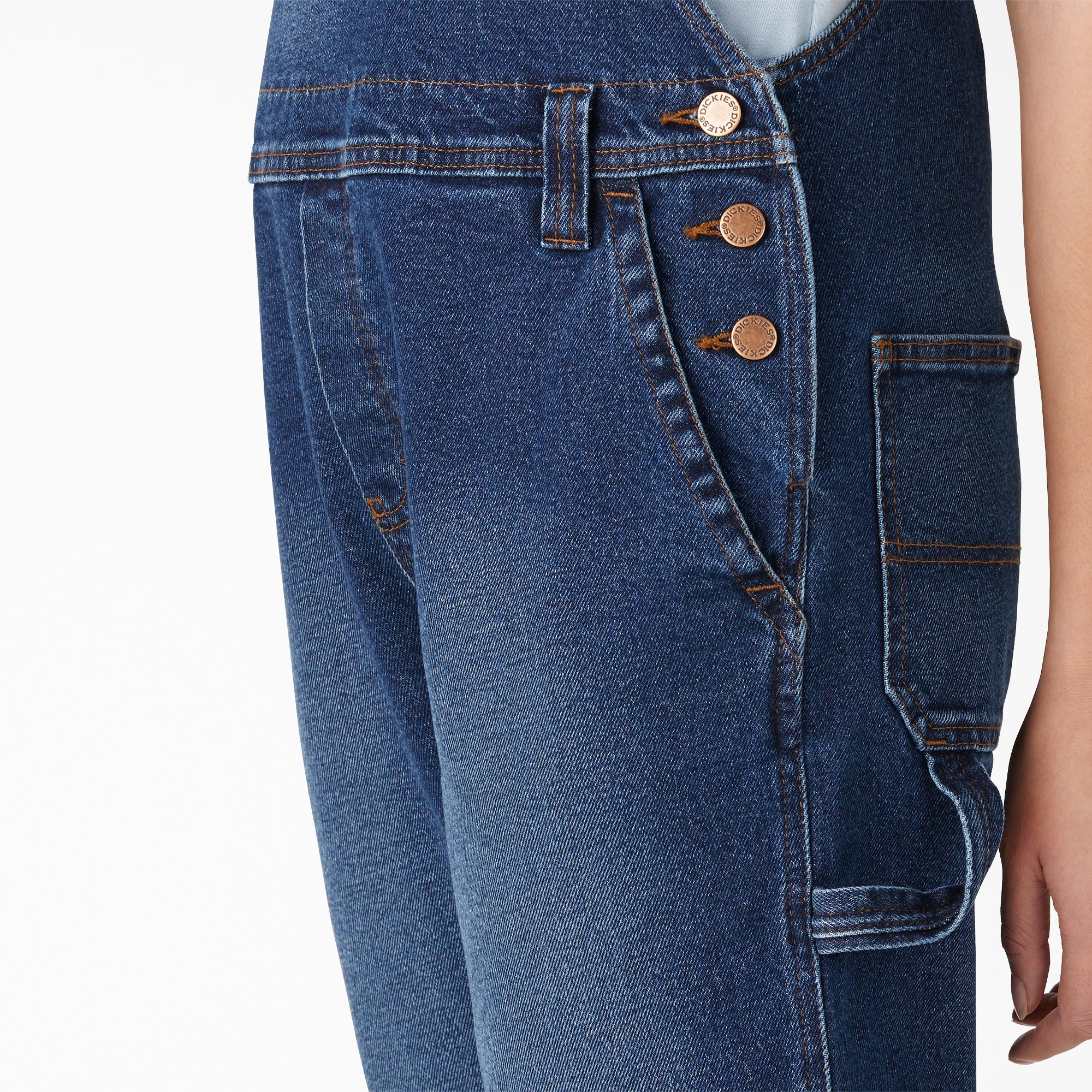 Women's Denim Boyfriend Fit Bib Overalls | Dickies online