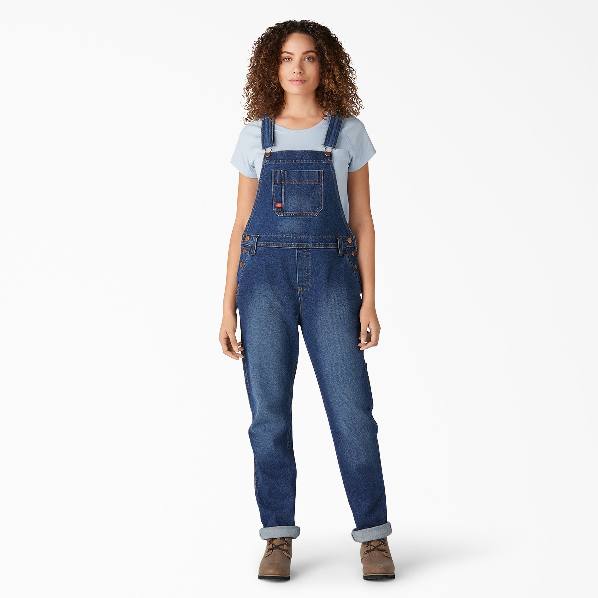 Women's Denim Boyfriend Fit Bib Overalls | Dickies online