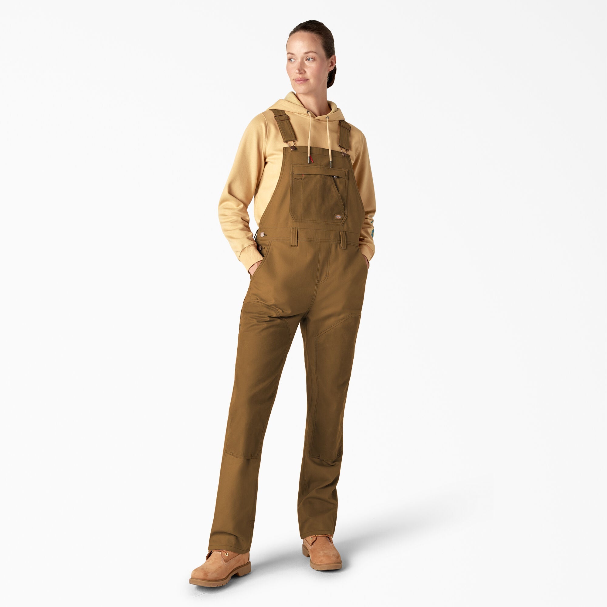 Women's Relaxed Fit Waxed Canvas Bib Overalls | Dickies online shop