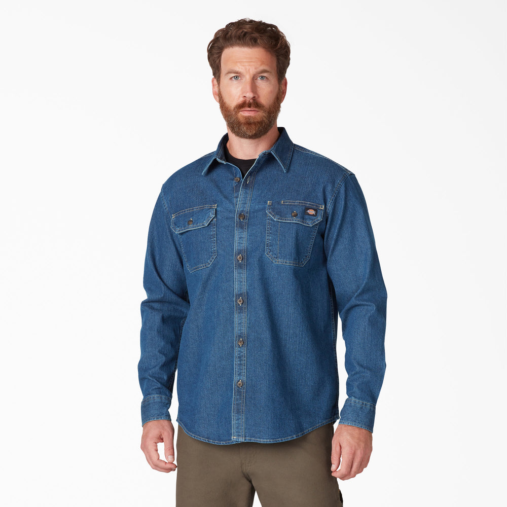 FLEX Denim Long Sleeve Shirt | Dickies on sale