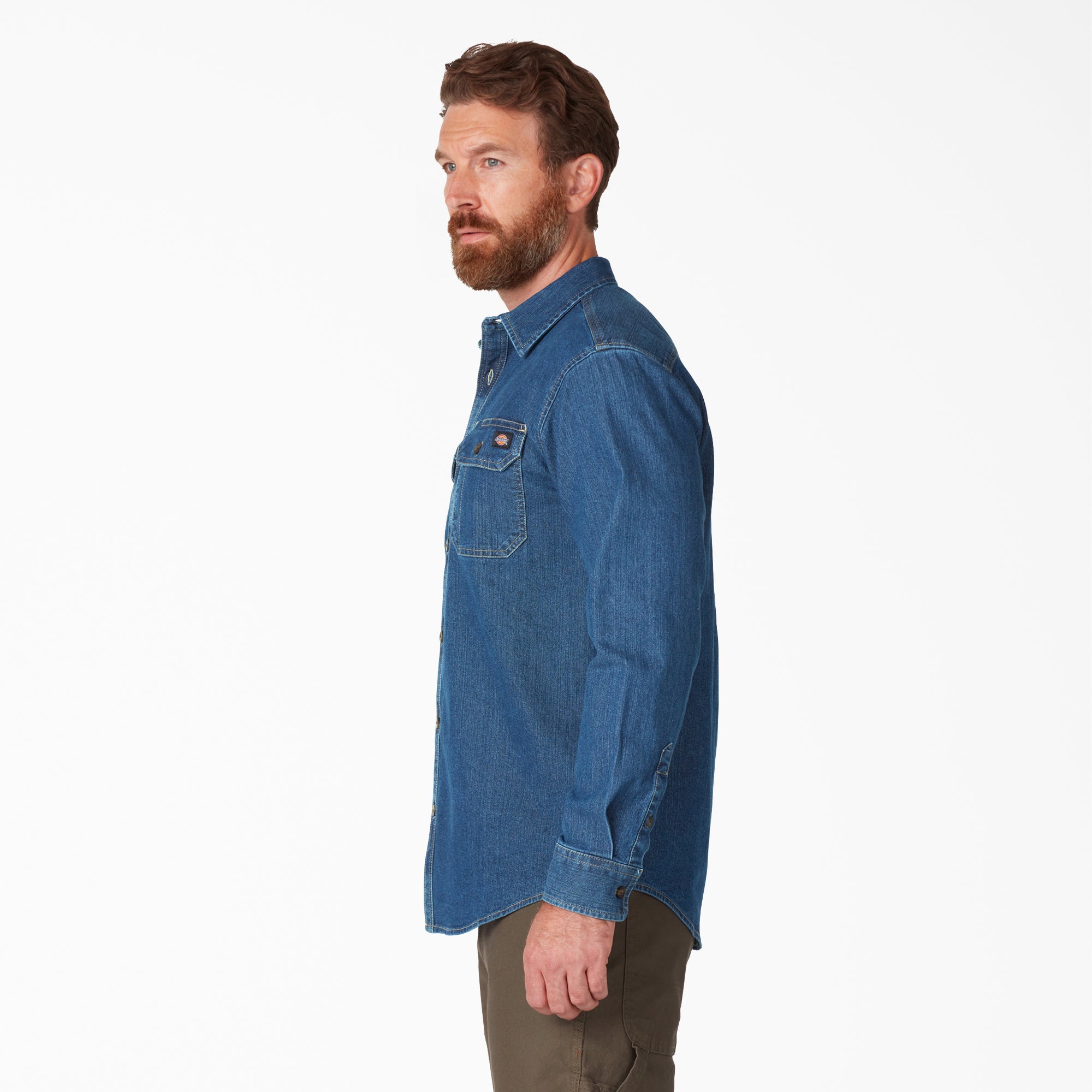 FLEX Denim Long Sleeve Shirt | Dickies on sale