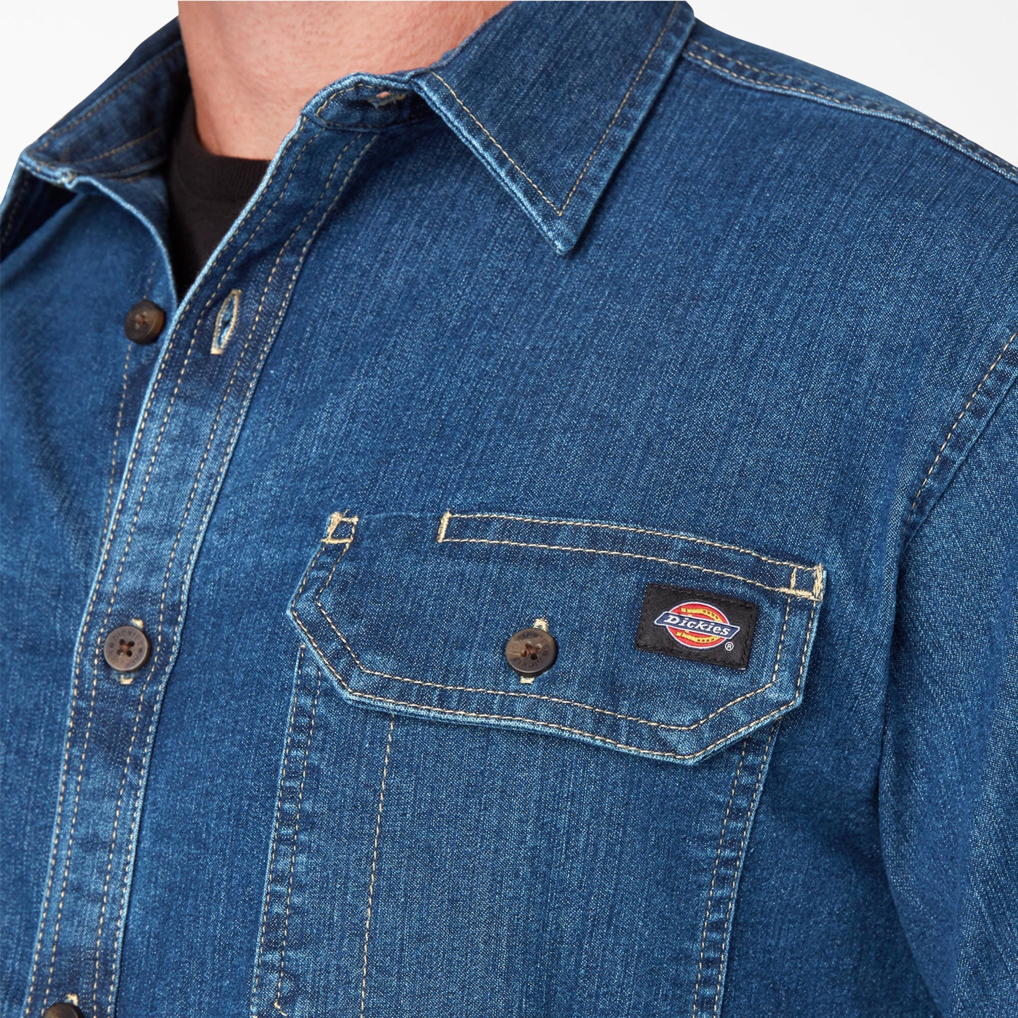FLEX Denim Long Sleeve Shirt | Dickies on sale