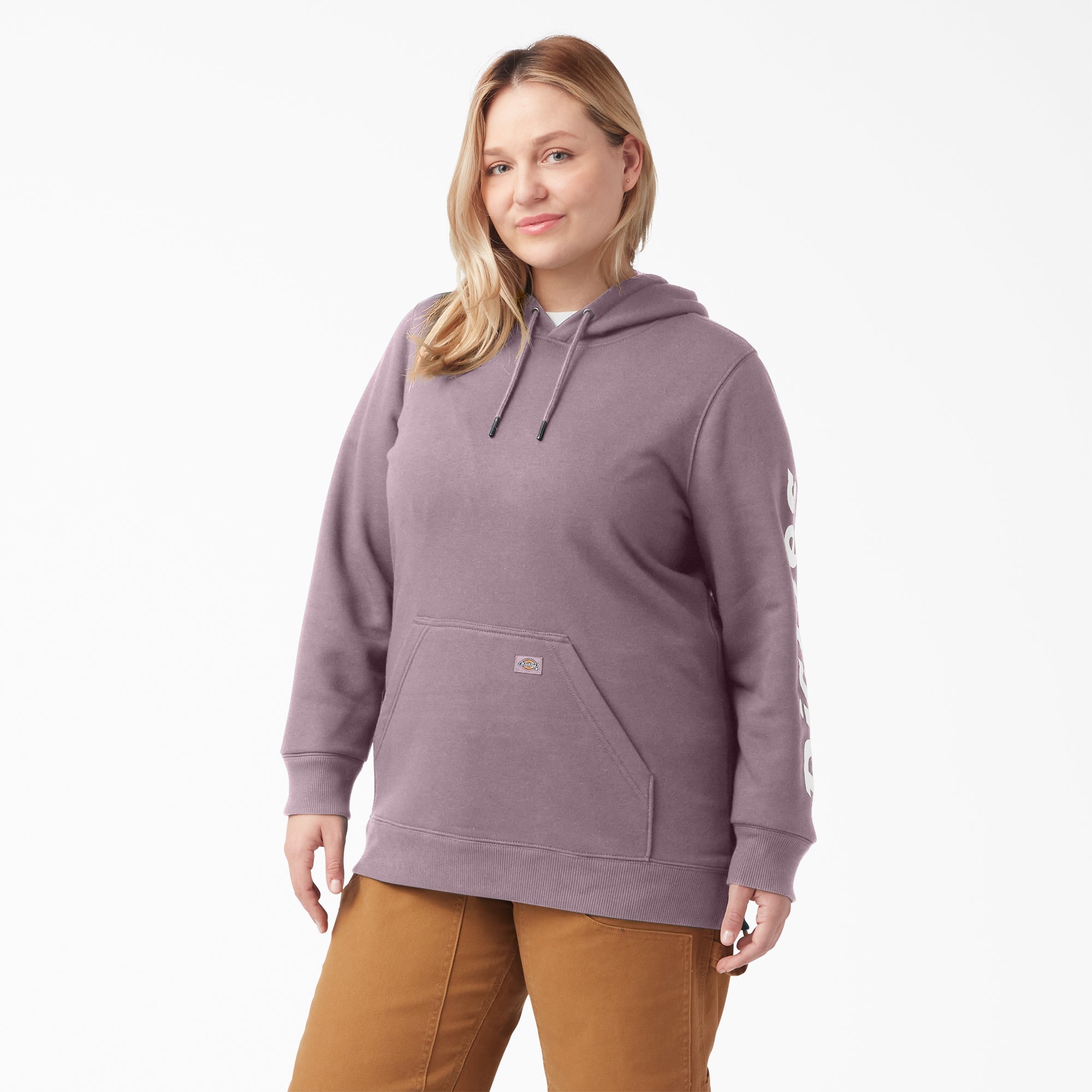 Women's Plus Water Repellent Sleeve Logo Hoodie | Dickies online shop