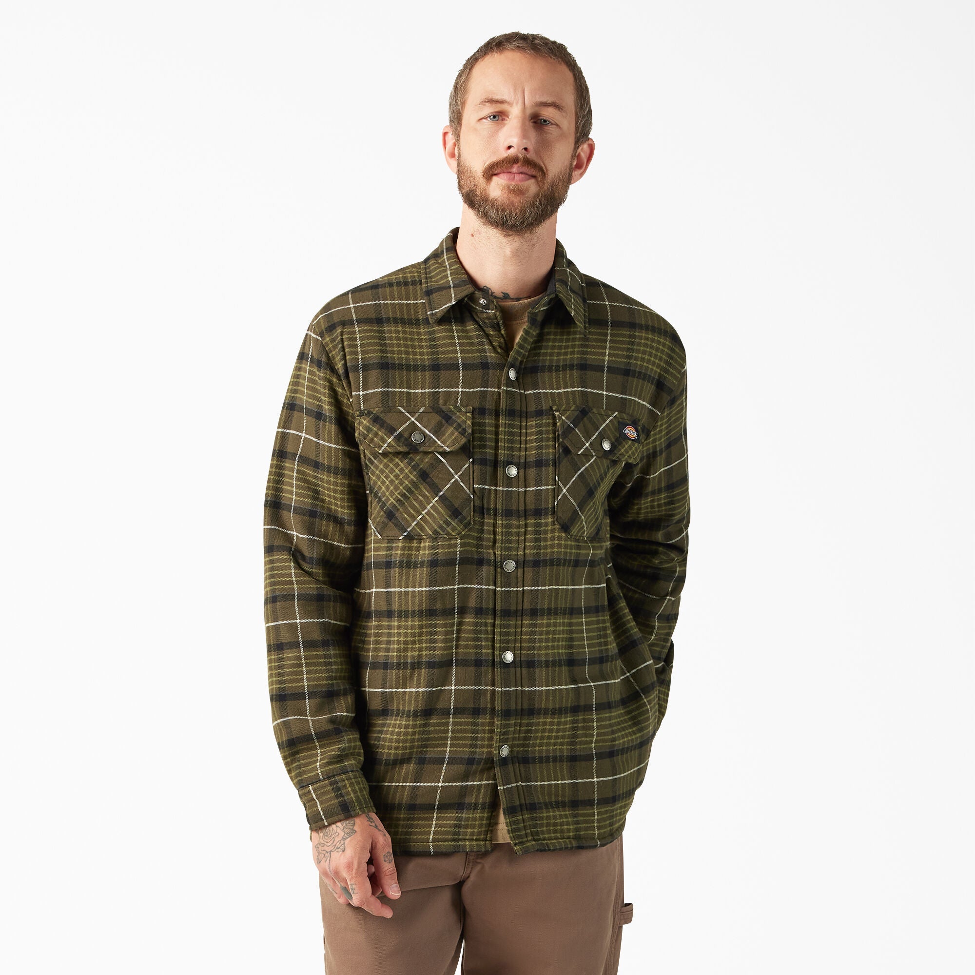 Water Repellent Fleece-Lined Flannel Shirt Jacket | Dickies sale