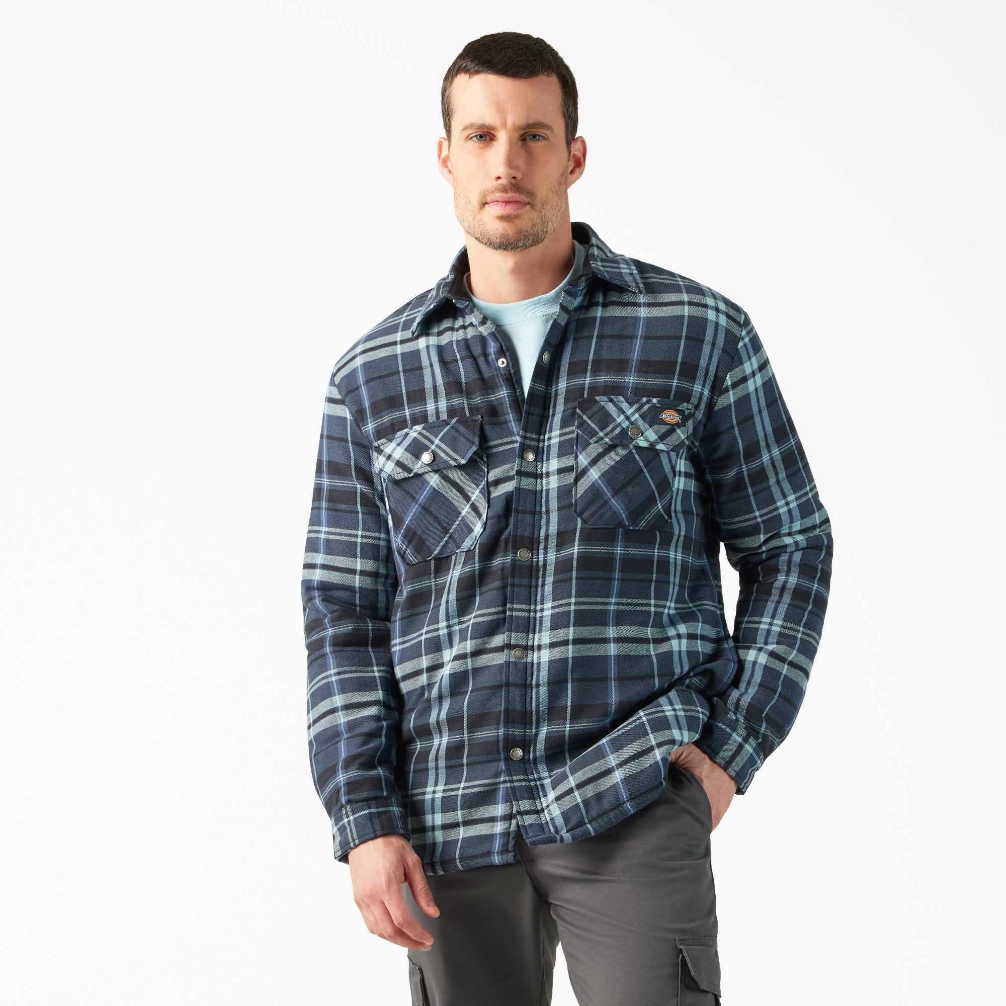 Water Repellent Fleece-Lined Flannel Shirt Jacket | Dickies sale