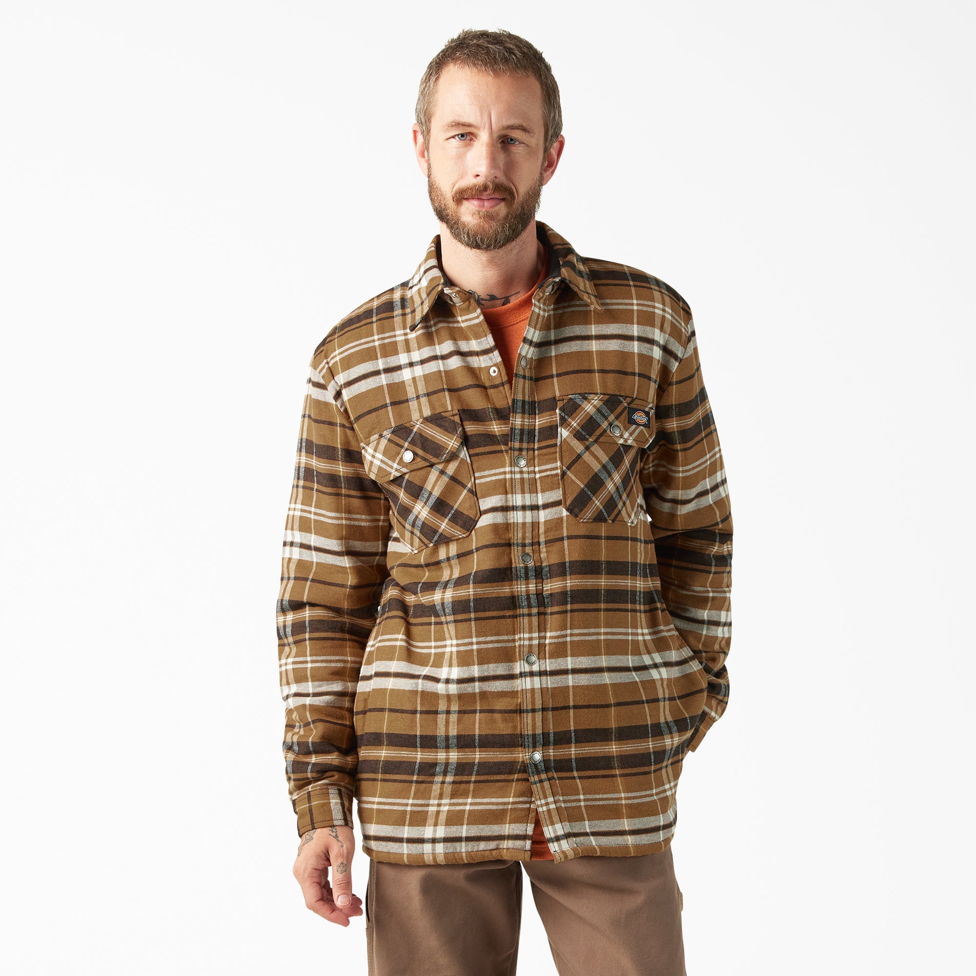 Water Repellent Fleece-Lined Flannel Shirt Jacket | Dickies sale