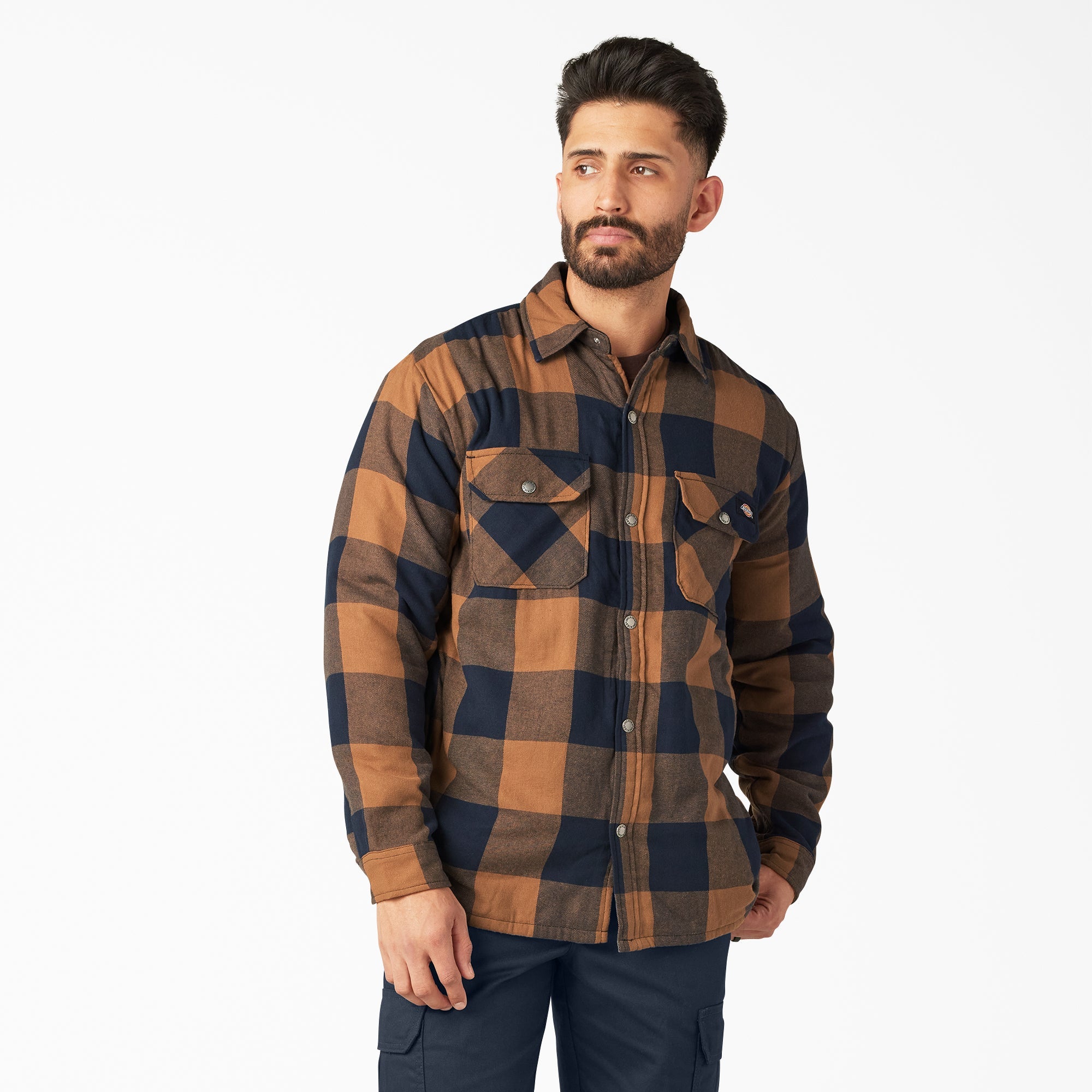 Water Repellent Fleece-Lined Flannel Shirt Jacket | Dickies sale