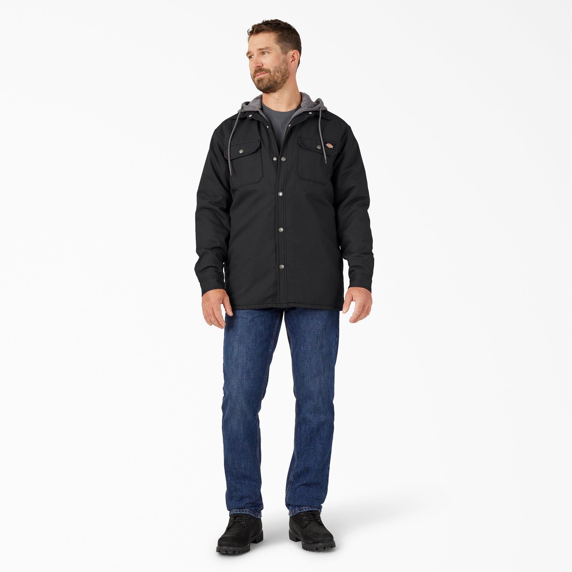 Water Repellent Duck Hooded Shirt Jacket | Dickies online shop