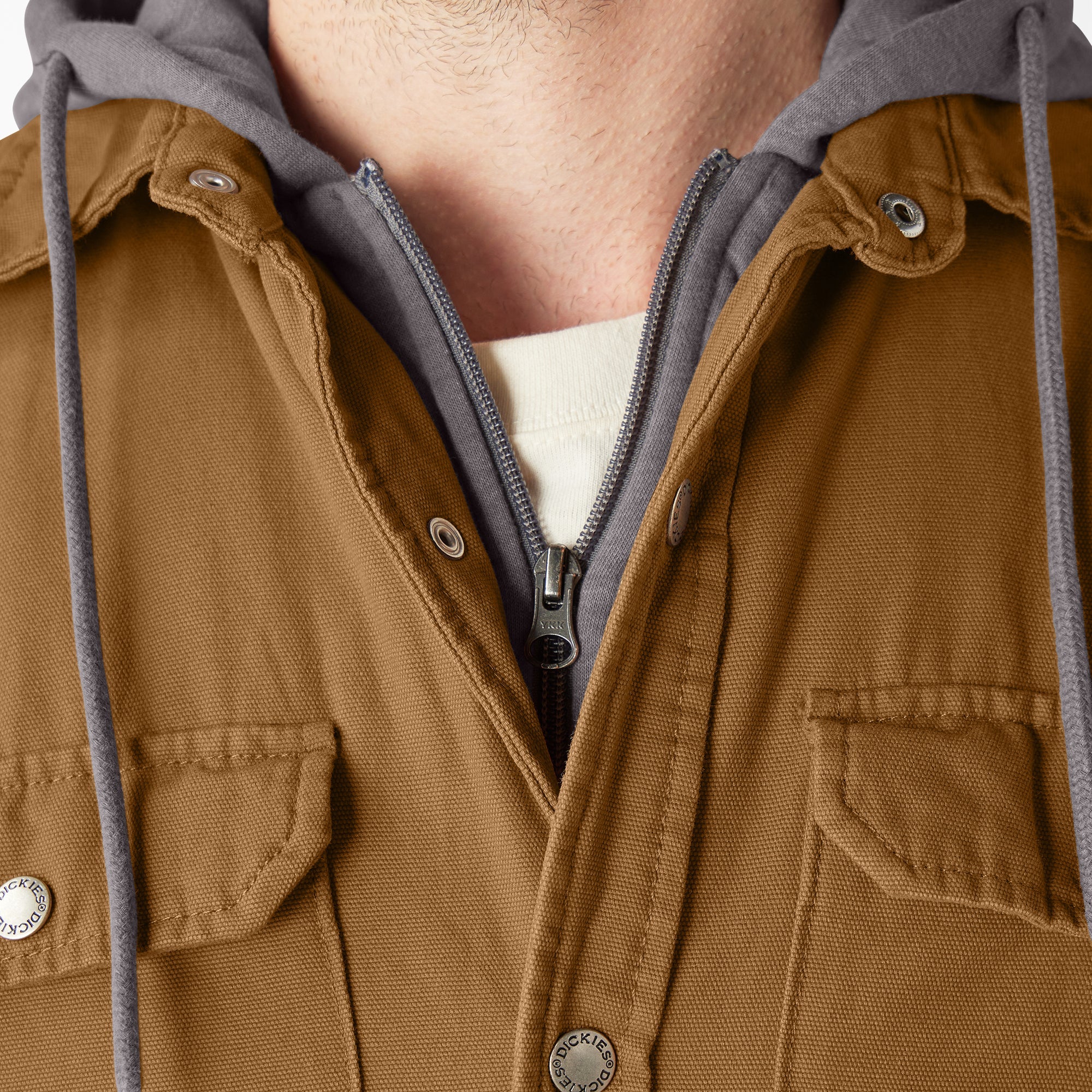 Water Repellent Duck Hooded Shirt Jacket | Dickies online