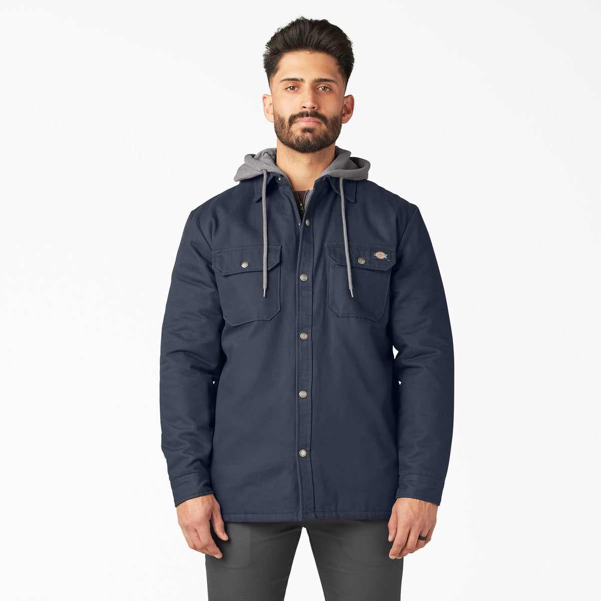 Water Repellent Duck Hooded Shirt Jacket | Dickies online