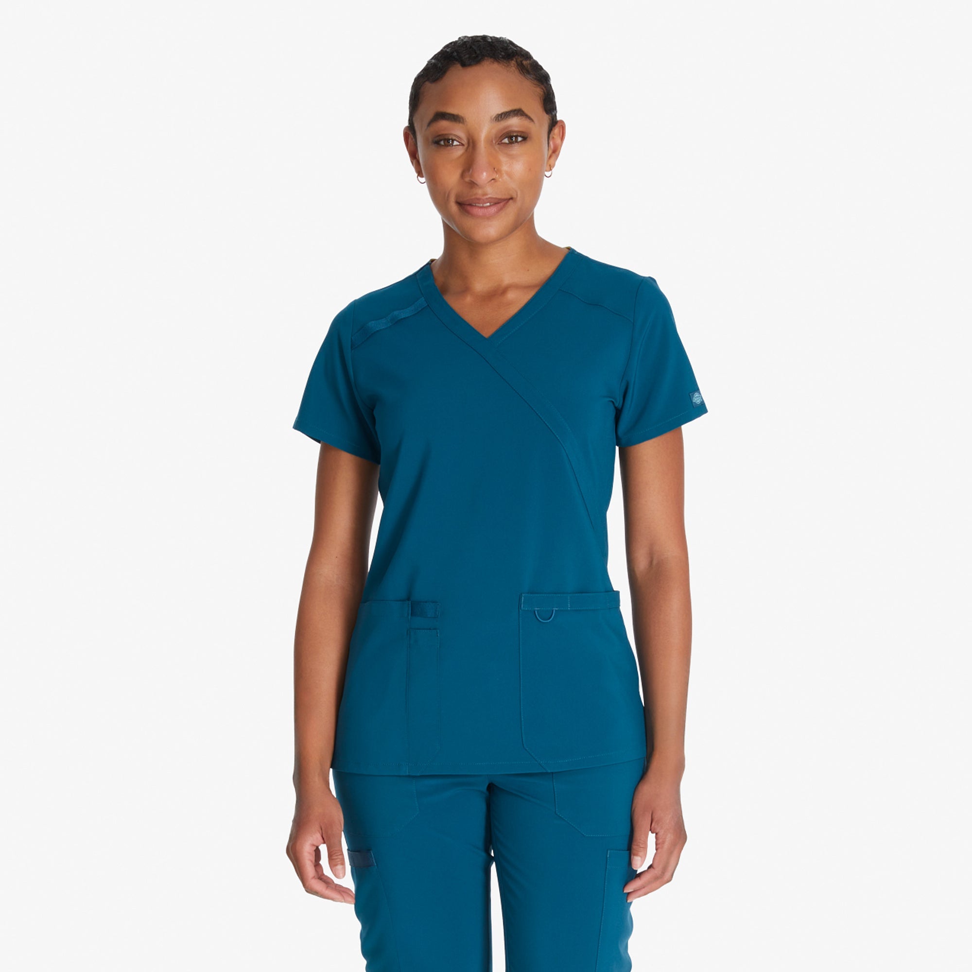 Women's EDS Essentials Mock Wrap Scrub Top | Dickies for sale