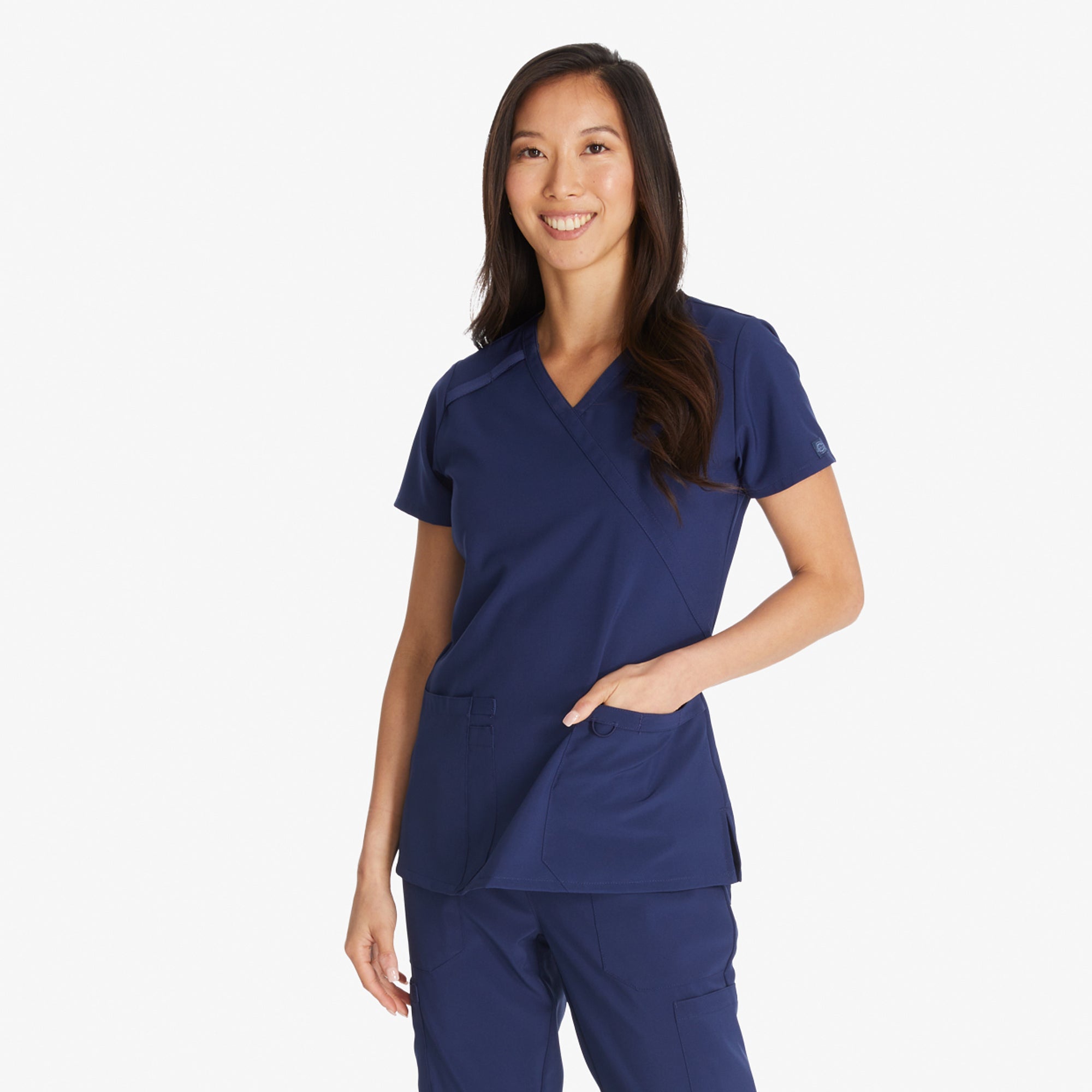 Women's EDS Essentials Mock Wrap Scrub Top | Dickies for sale