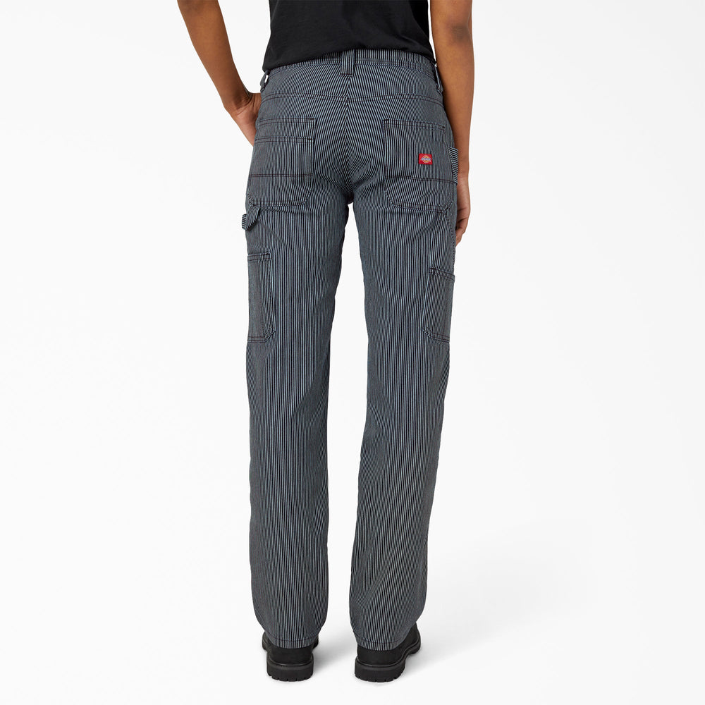 Women's FLEX Relaxed Fit Hickory Stripe Carpenter Pants | Dickies online