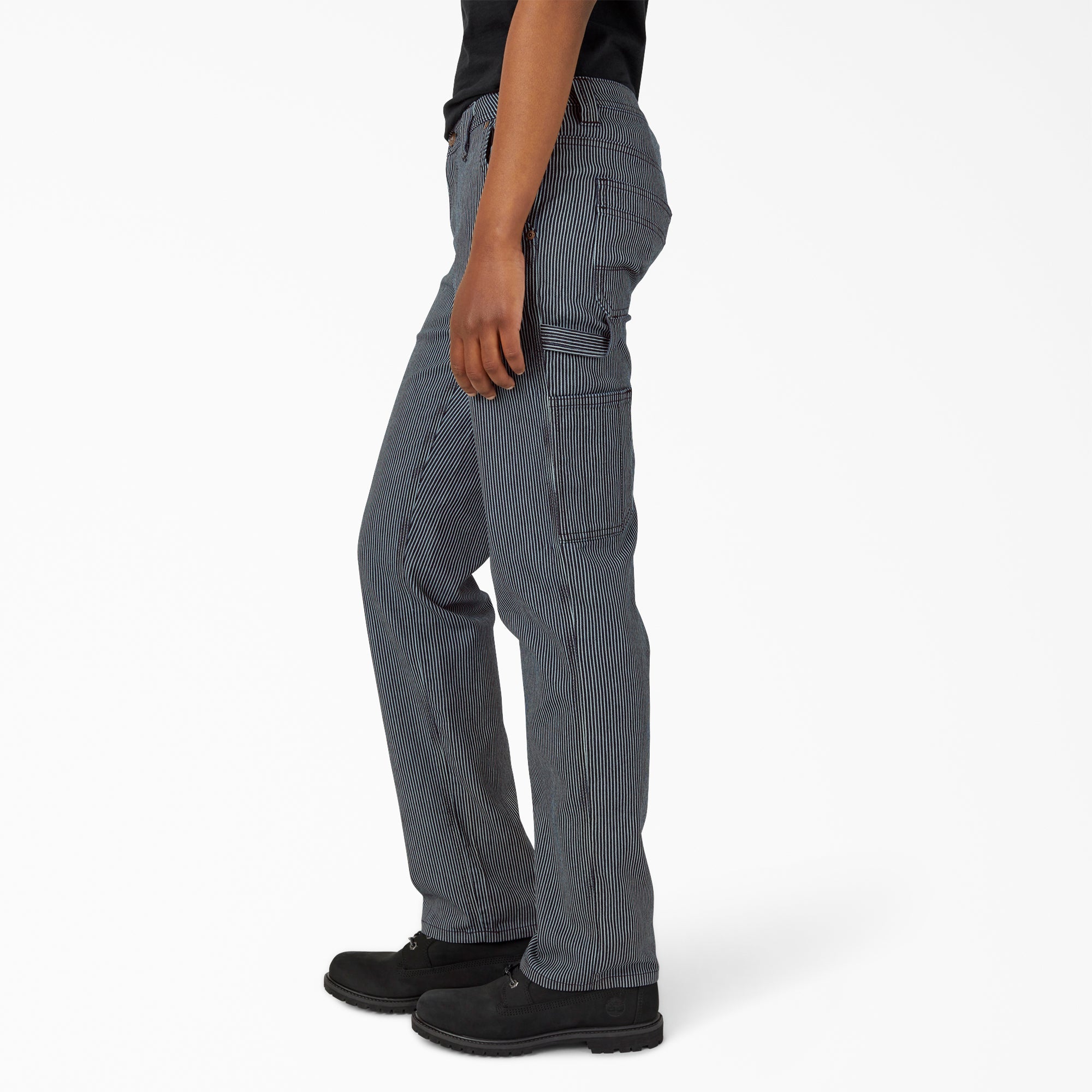 Women's FLEX Relaxed Fit Hickory Stripe Carpenter Pants | Dickies online