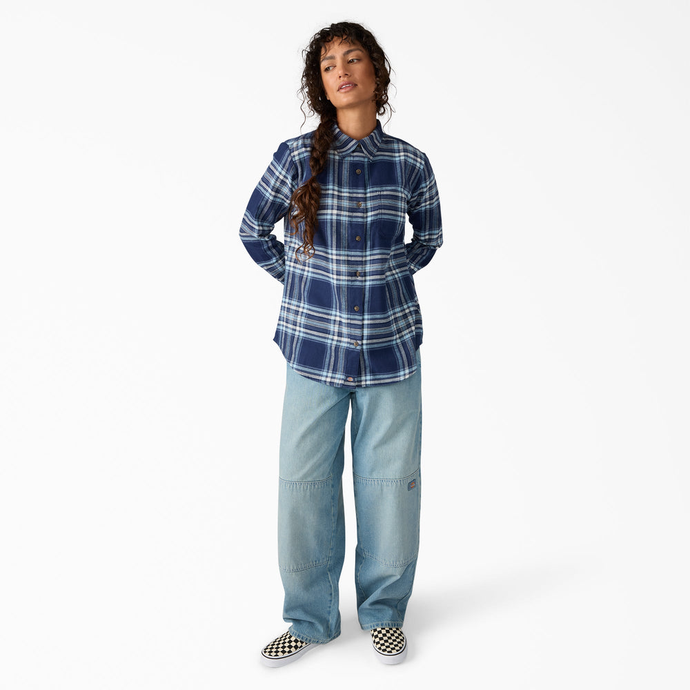 Women's Plaid Flannel Long Sleeve Shirt | Dickies sale
