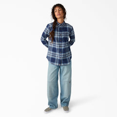 Women's Plaid Flannel Long Sleeve Shirt | Dickies sale