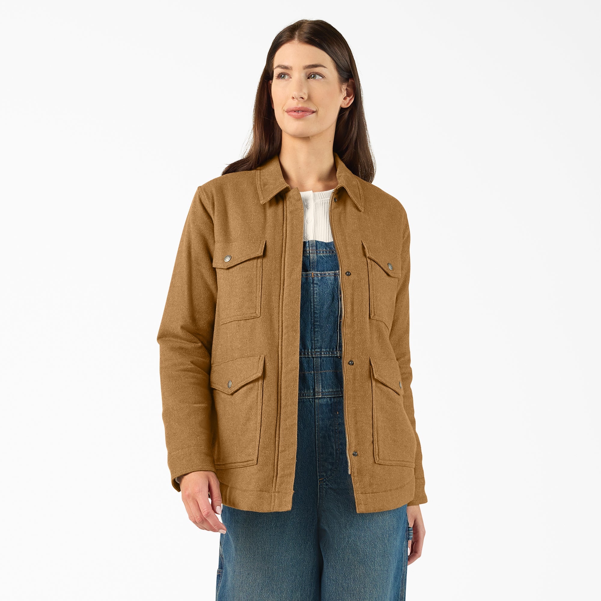 Women’s Fleece Lined Flannel Chore Coat | Dickies US