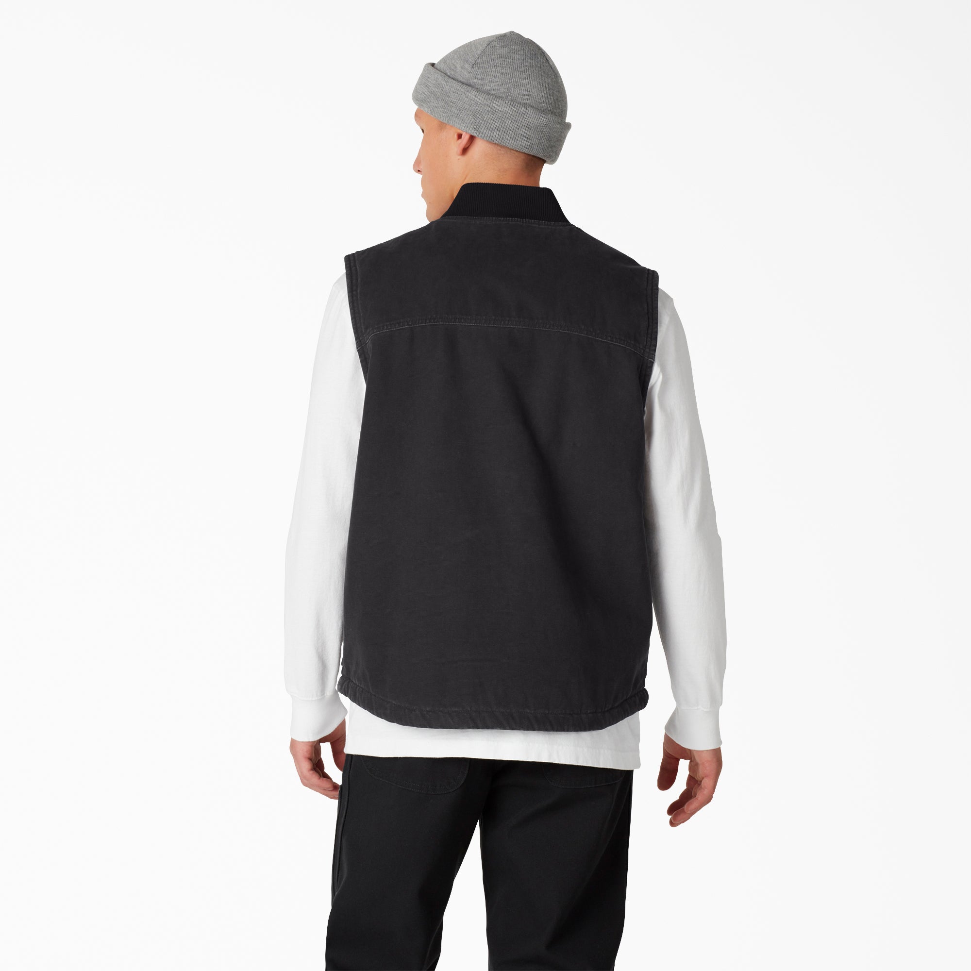 Stonewashed Duck High Pile Fleece Lined Vest | Dickies sale