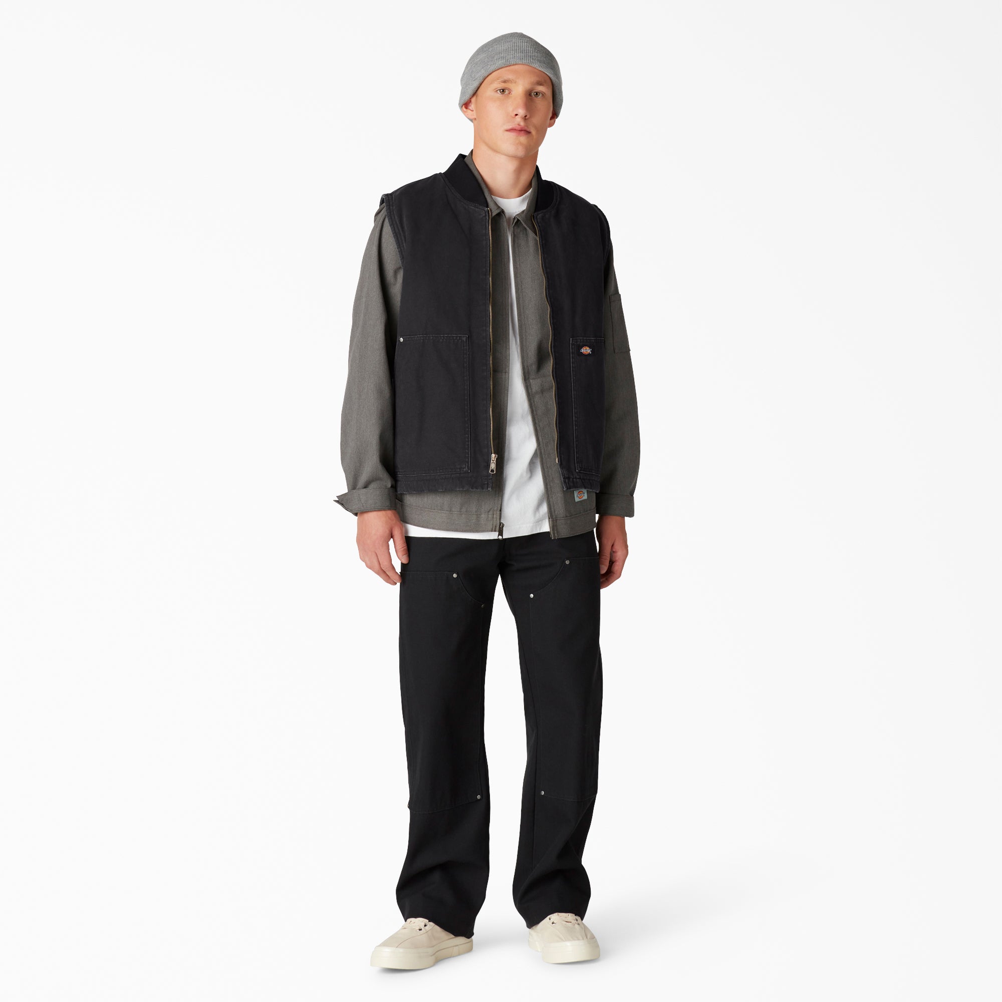 Stonewashed Duck High Pile Fleece Lined Vest | Dickies sale