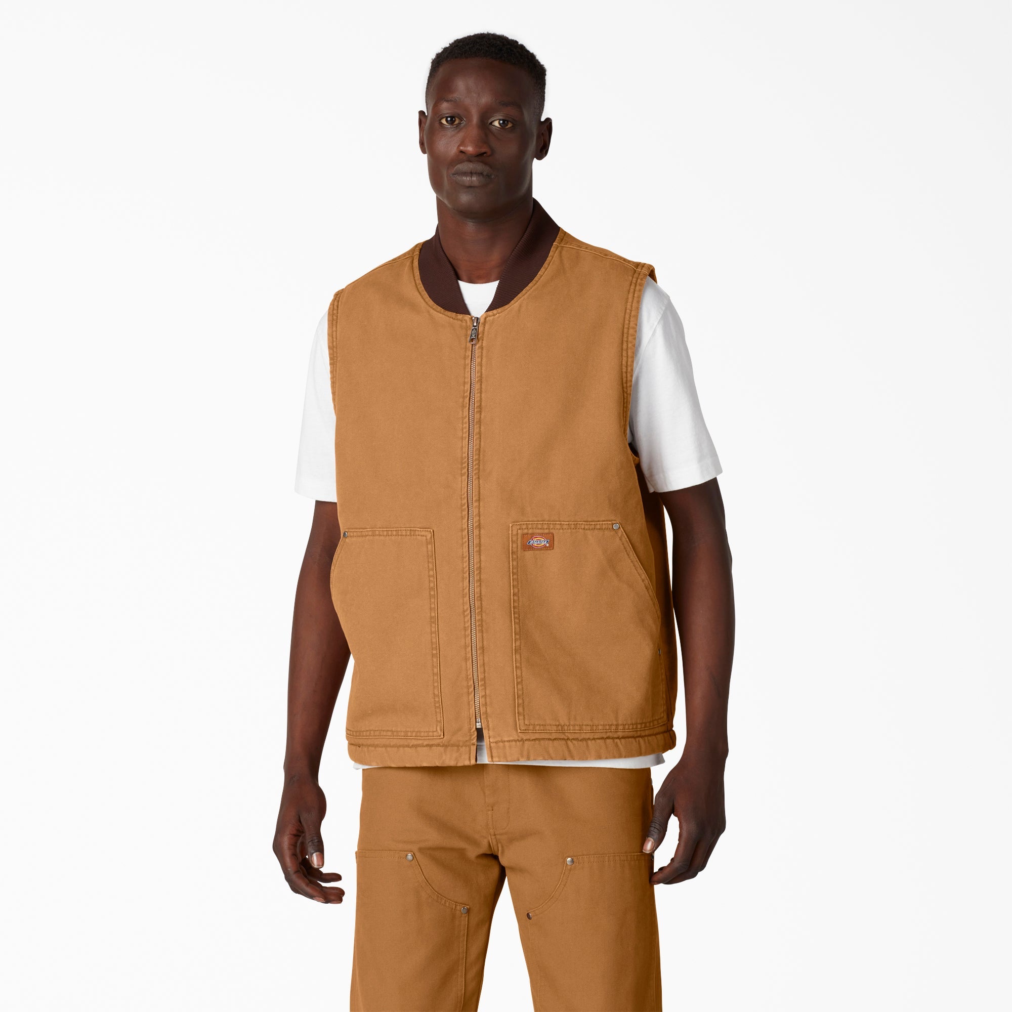 Stonewashed Duck High Pile Fleece Lined Vest | Dickies sale