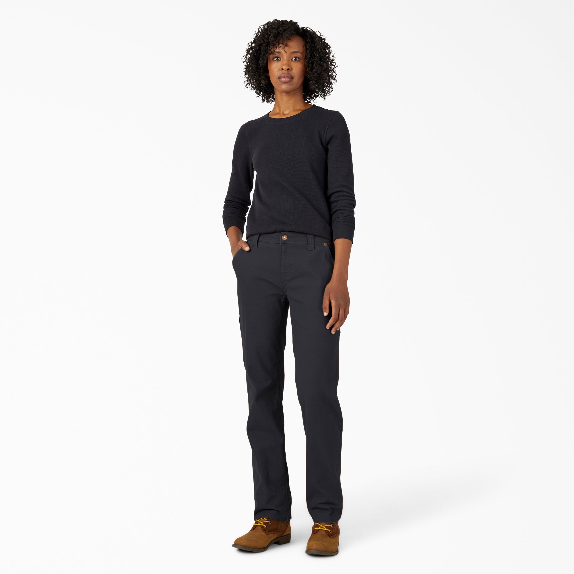 Women's FLEX Relaxed Straight Fit Duck Carpenter Pants | Dickies online shop