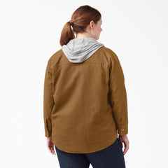 Women's Plus Duck Hooded Shirt Jacket | Dickies online